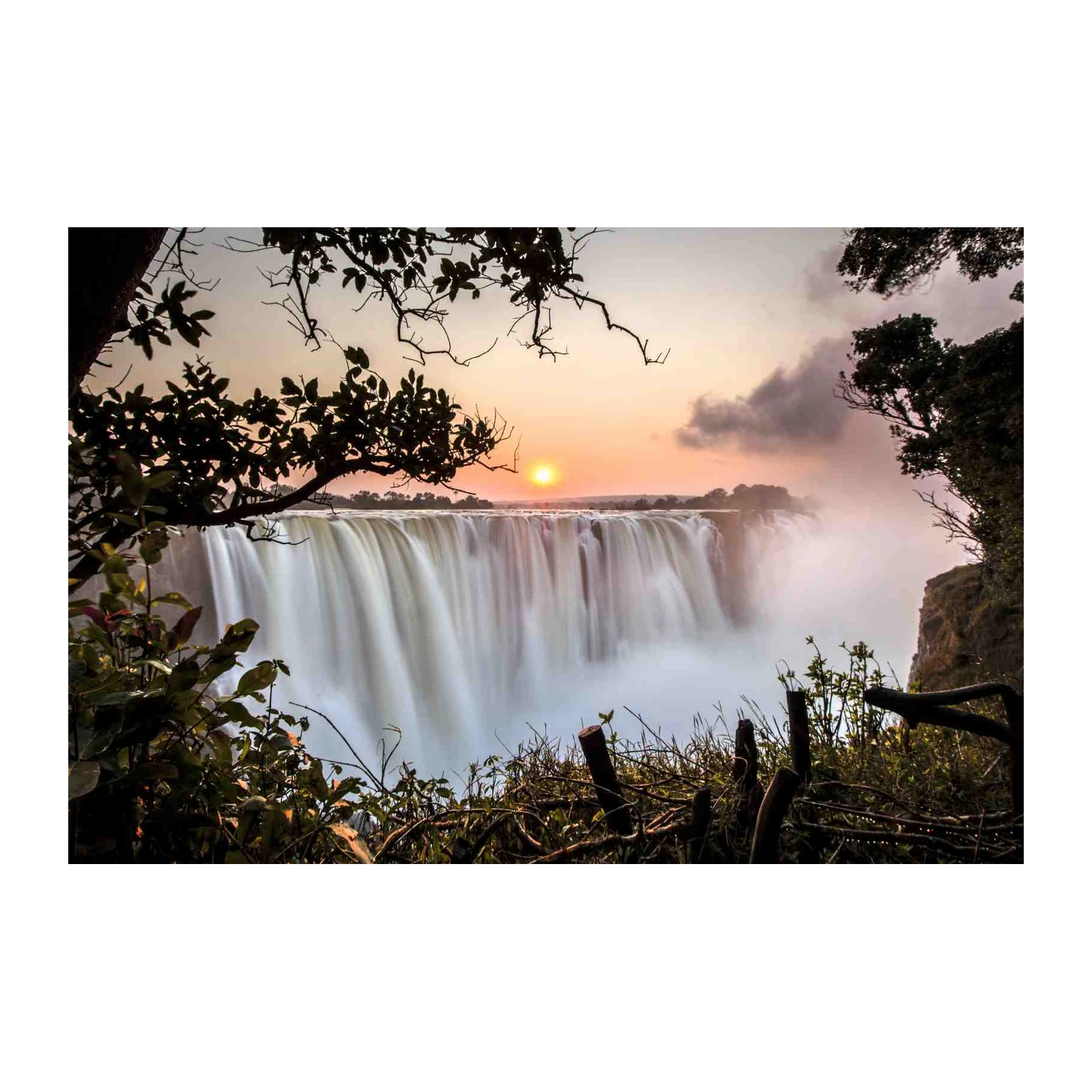 Majestic Victoria Falls Sunset Wall Art