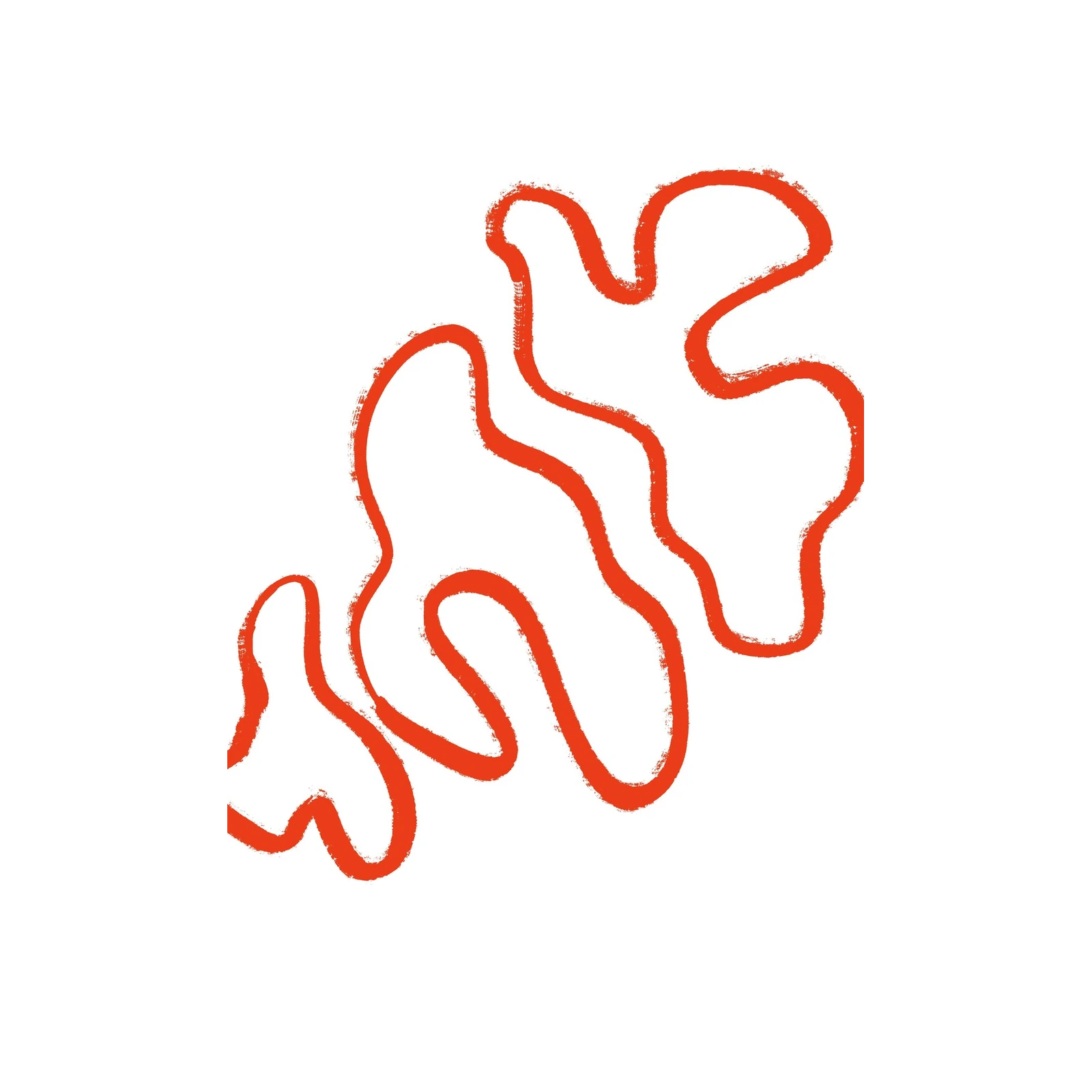 Abstract Red Swirls Modern Art Wall Art