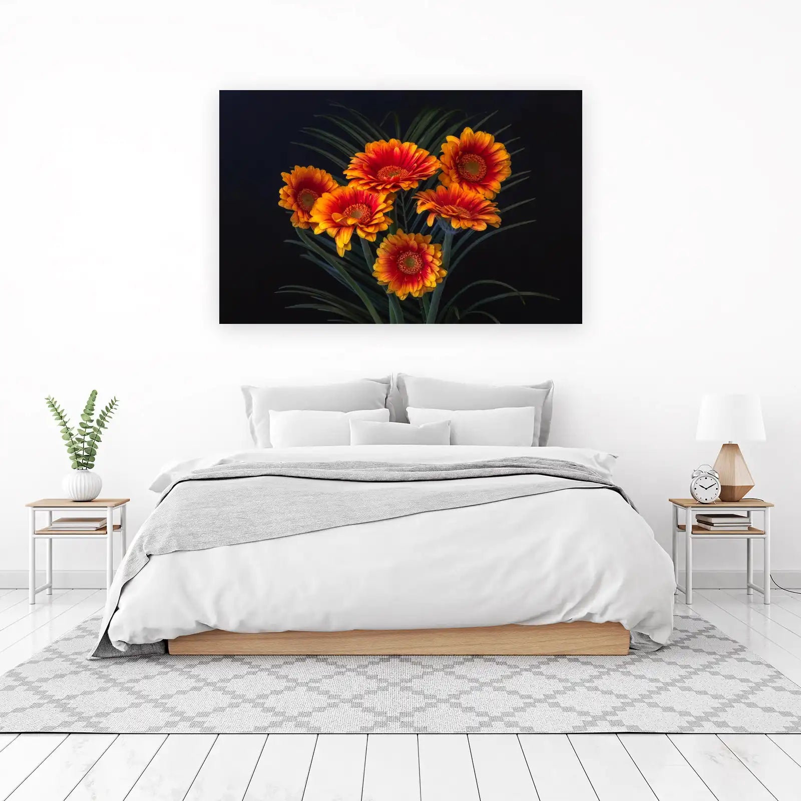 Vibrant Orange Gerbera Daisy Bouquet Wall Art
