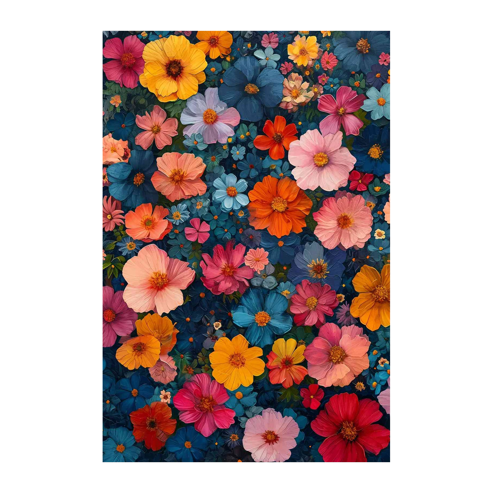 Vibrant Floral Burst Wall Art
