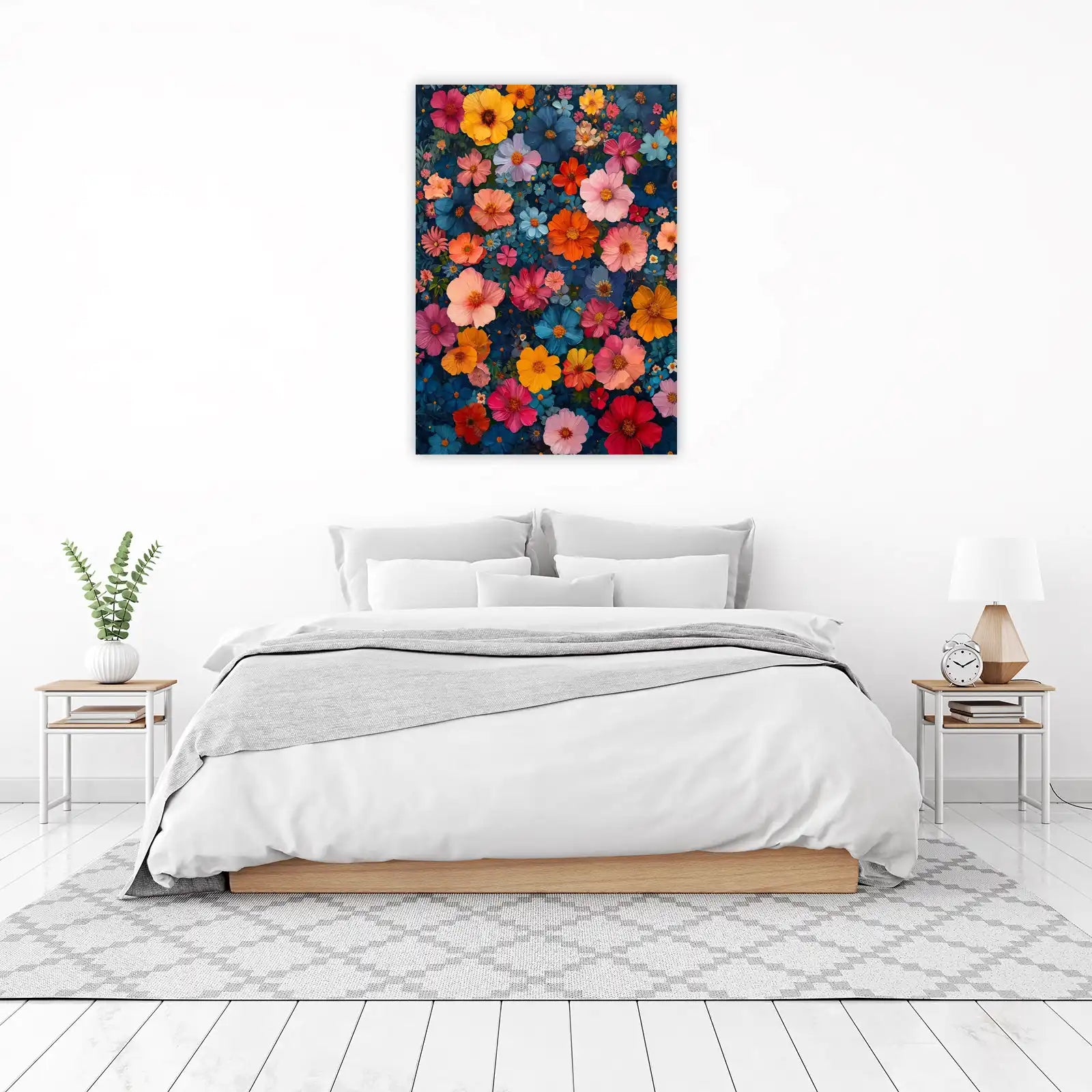 Vibrant Floral Burst Wall Art