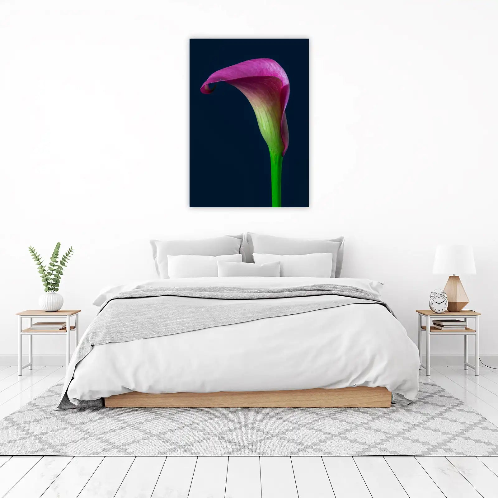 Elegant Fuchsia Calla Lily Wall Art
