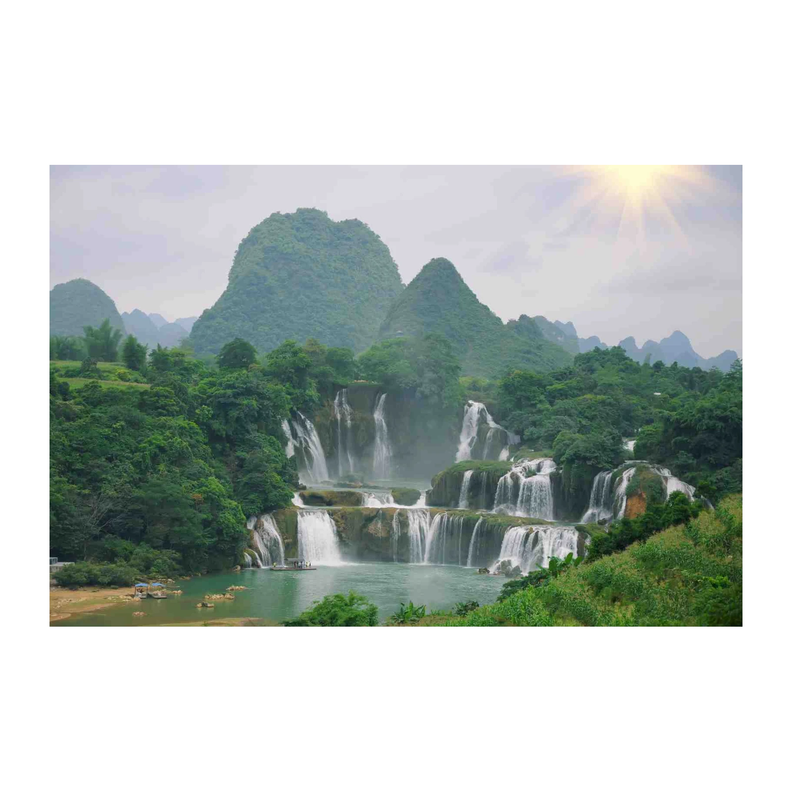 Serene Waterfall Landscape Wall Art