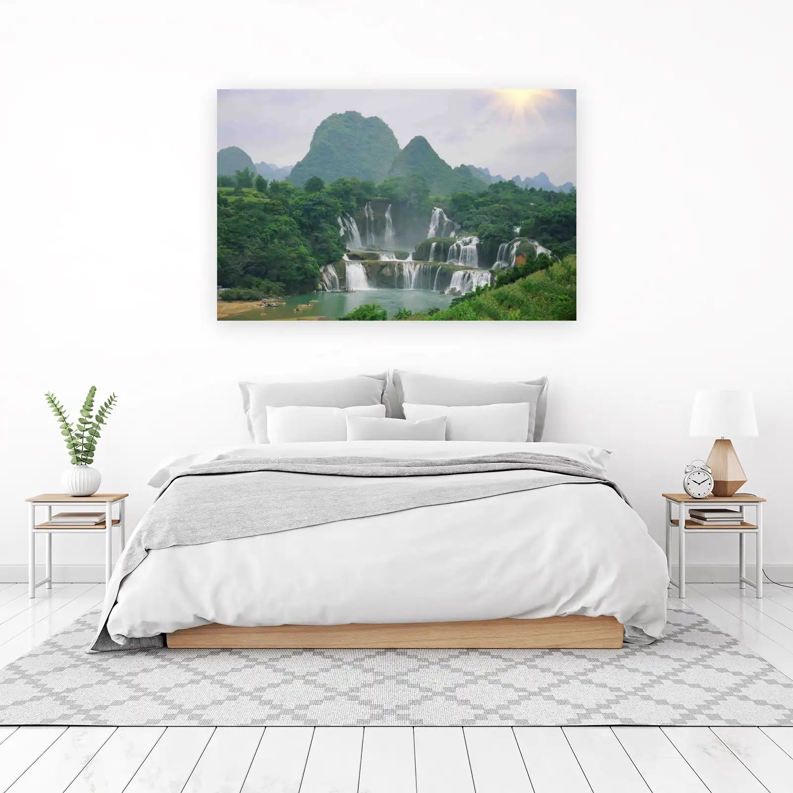 Serene Waterfall Landscape Wall Art