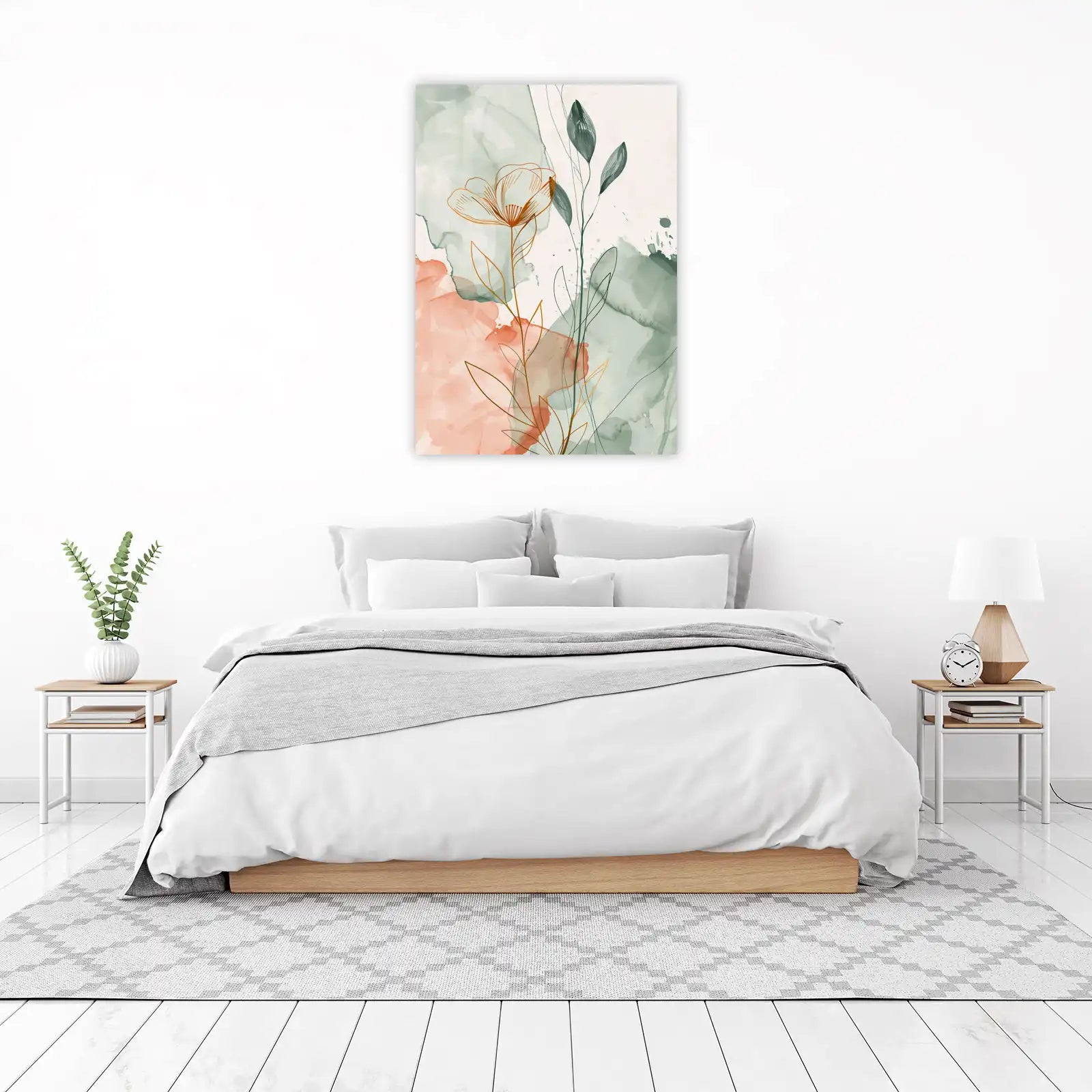 Abstract Floral Botanical Line Art Wall Art