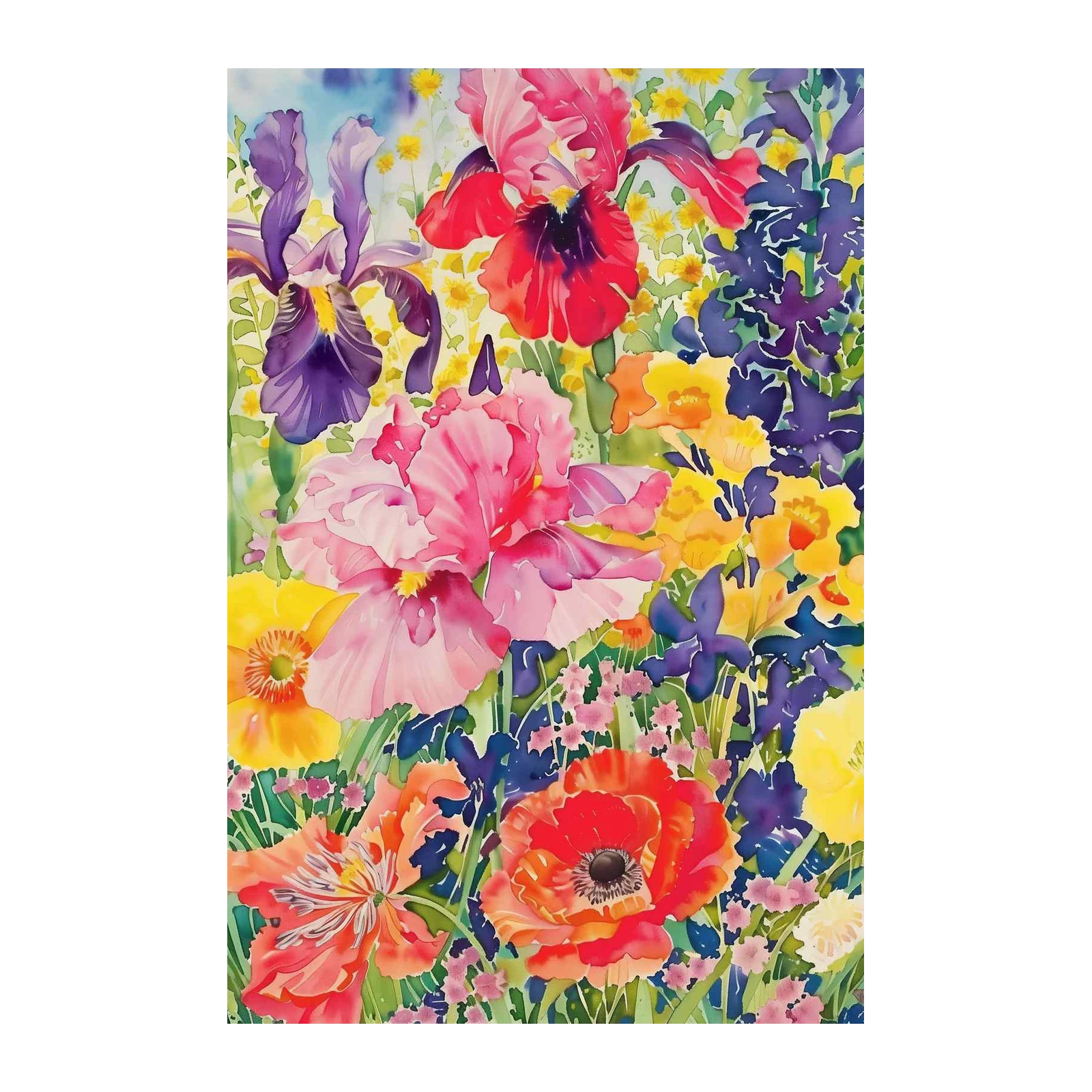 Vibrant Floral Meadow Wall Art