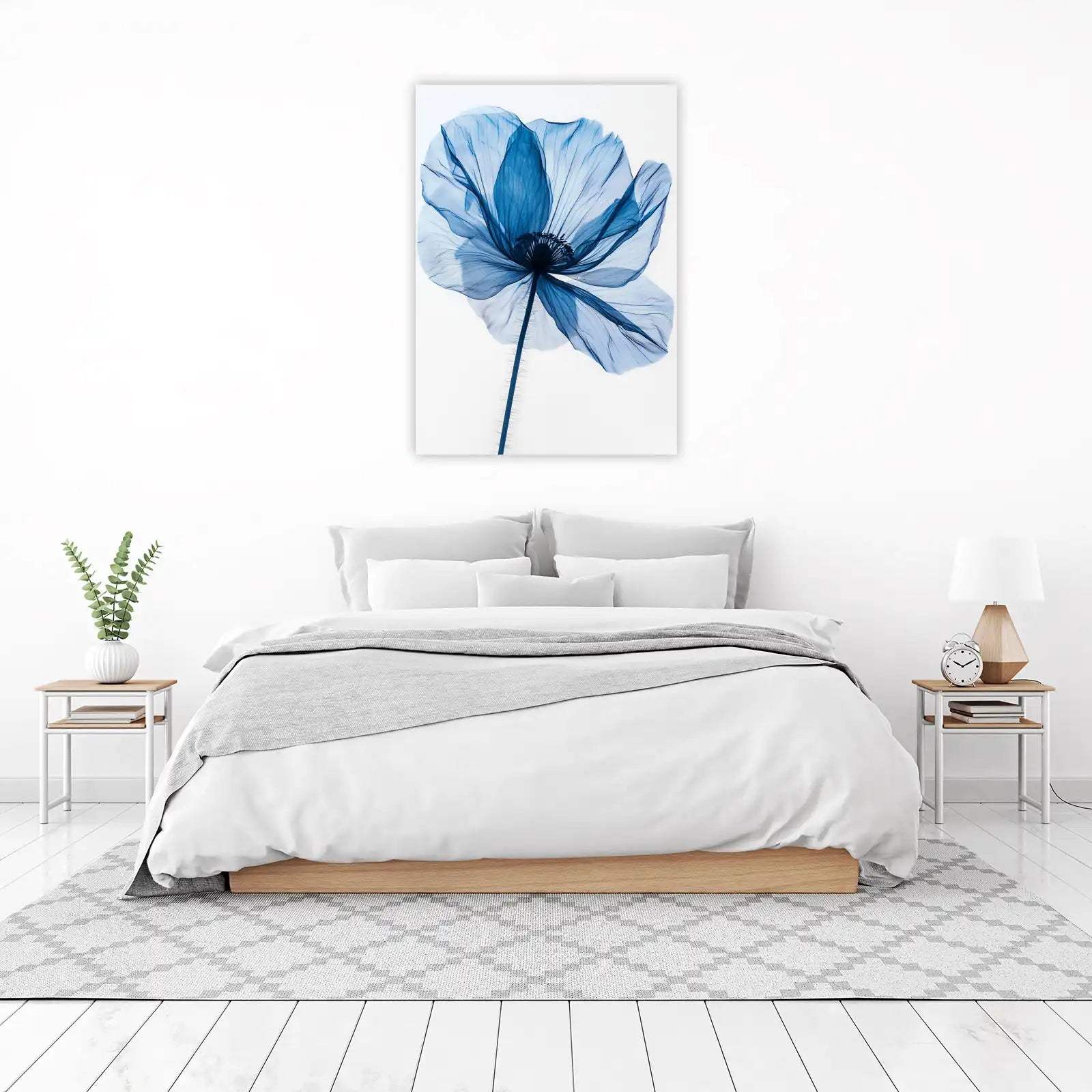 Elegant Blue Poppy X-Ray Wall Art Art