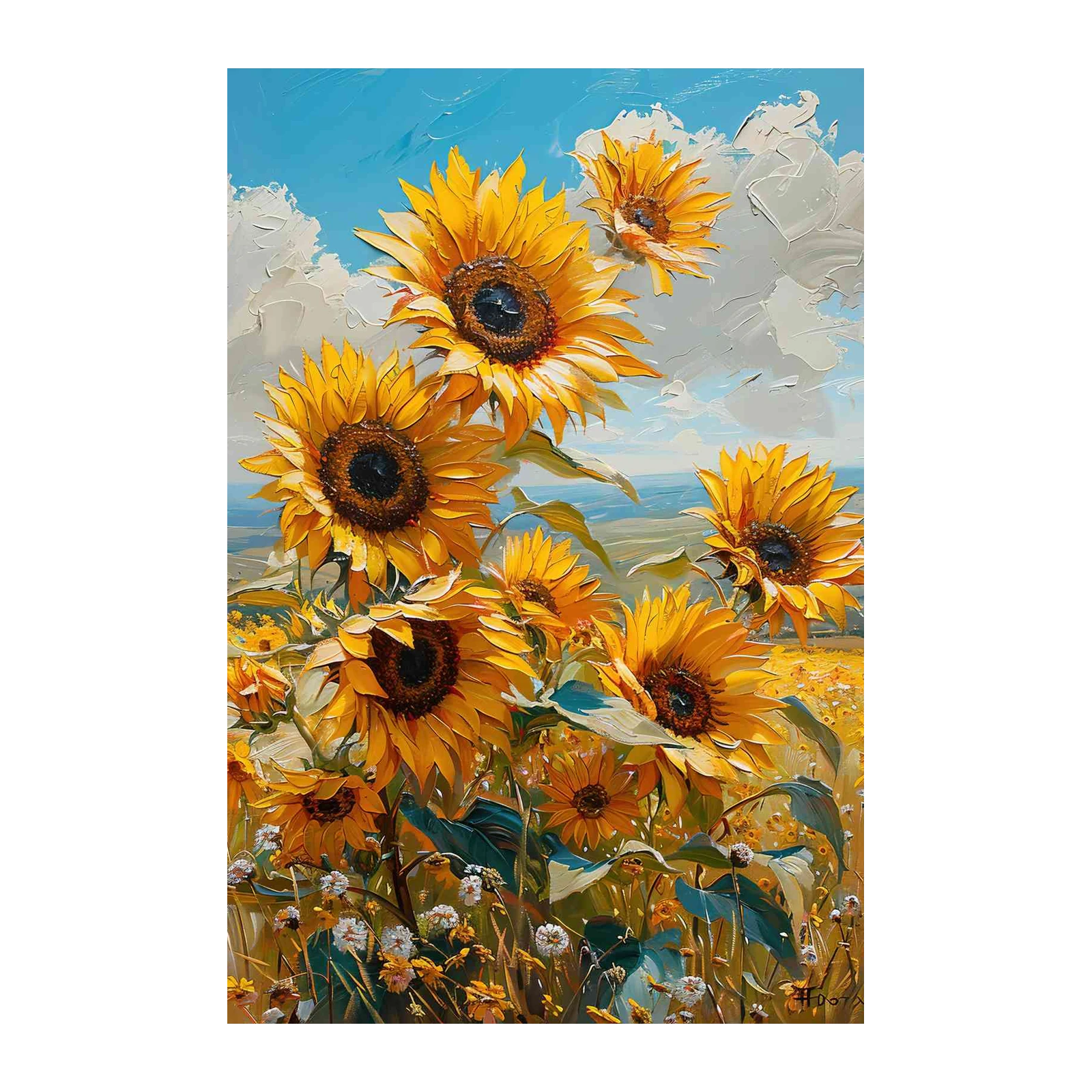 Vibrant Sunflower Field Wall Art