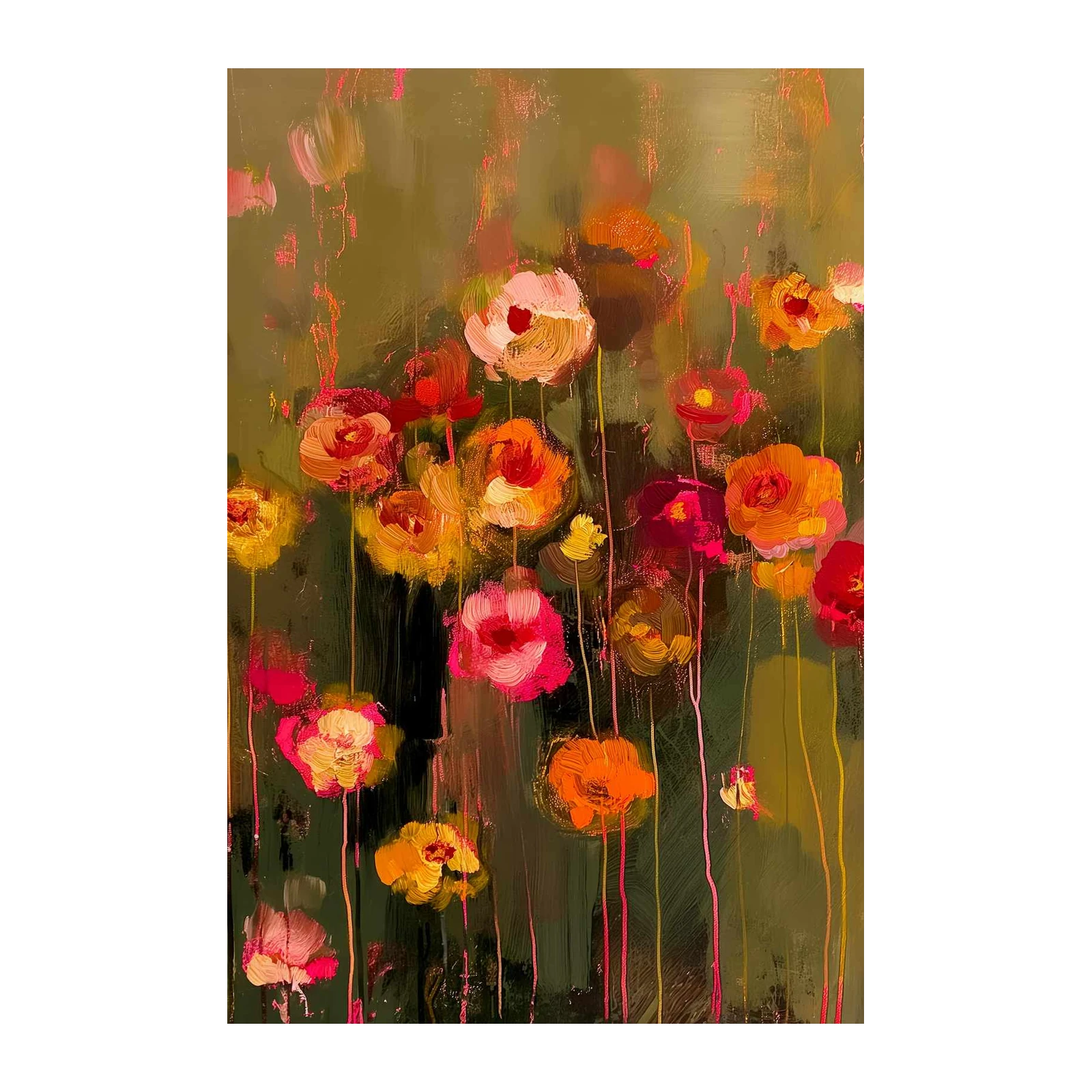 Vibrant Floral Abstraction Wall Art