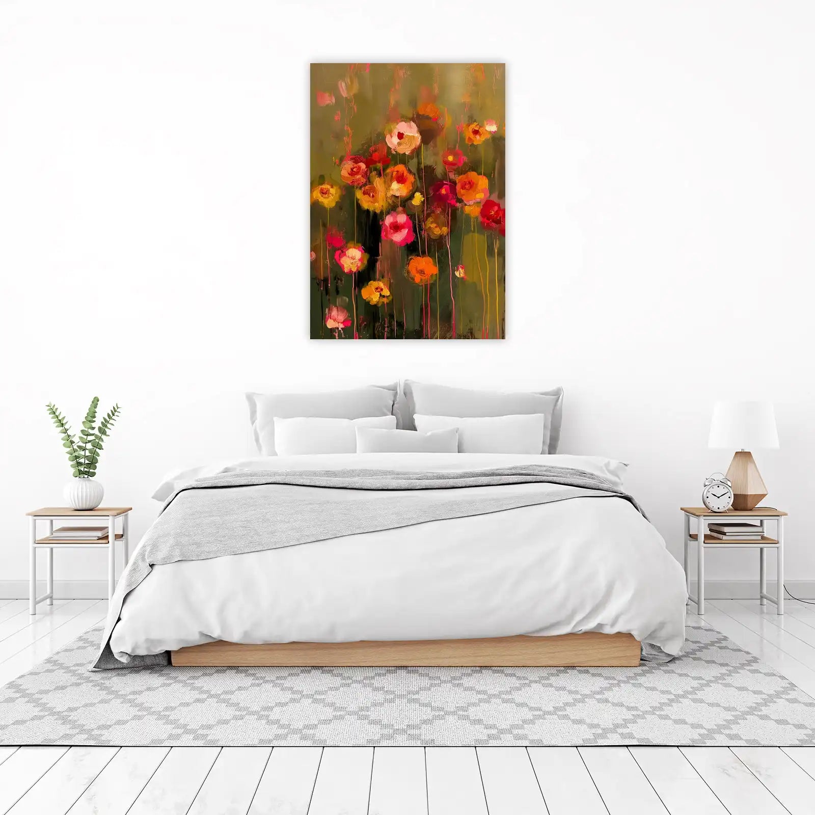 Vibrant Floral Abstraction Wall Art