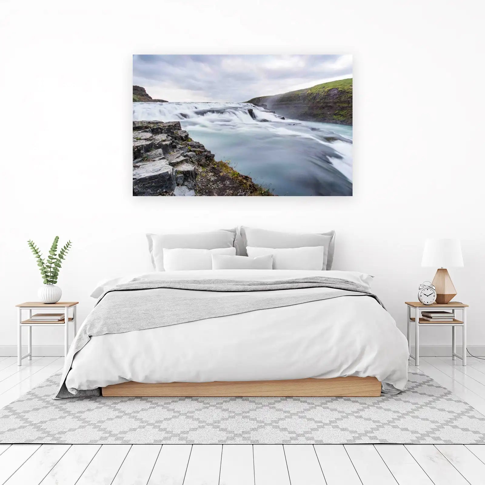 Majestic Waterfall Iceland Wall Art