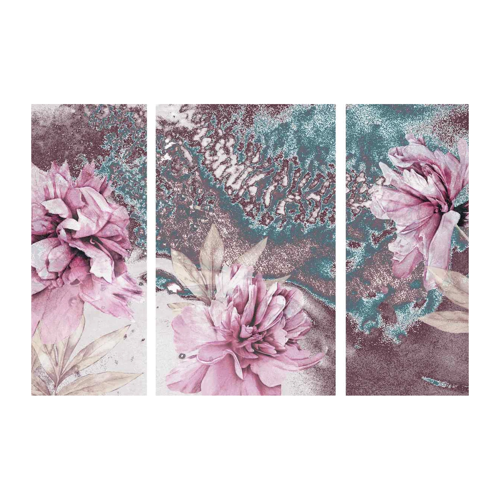 Serene Floral Triptych Wall Art