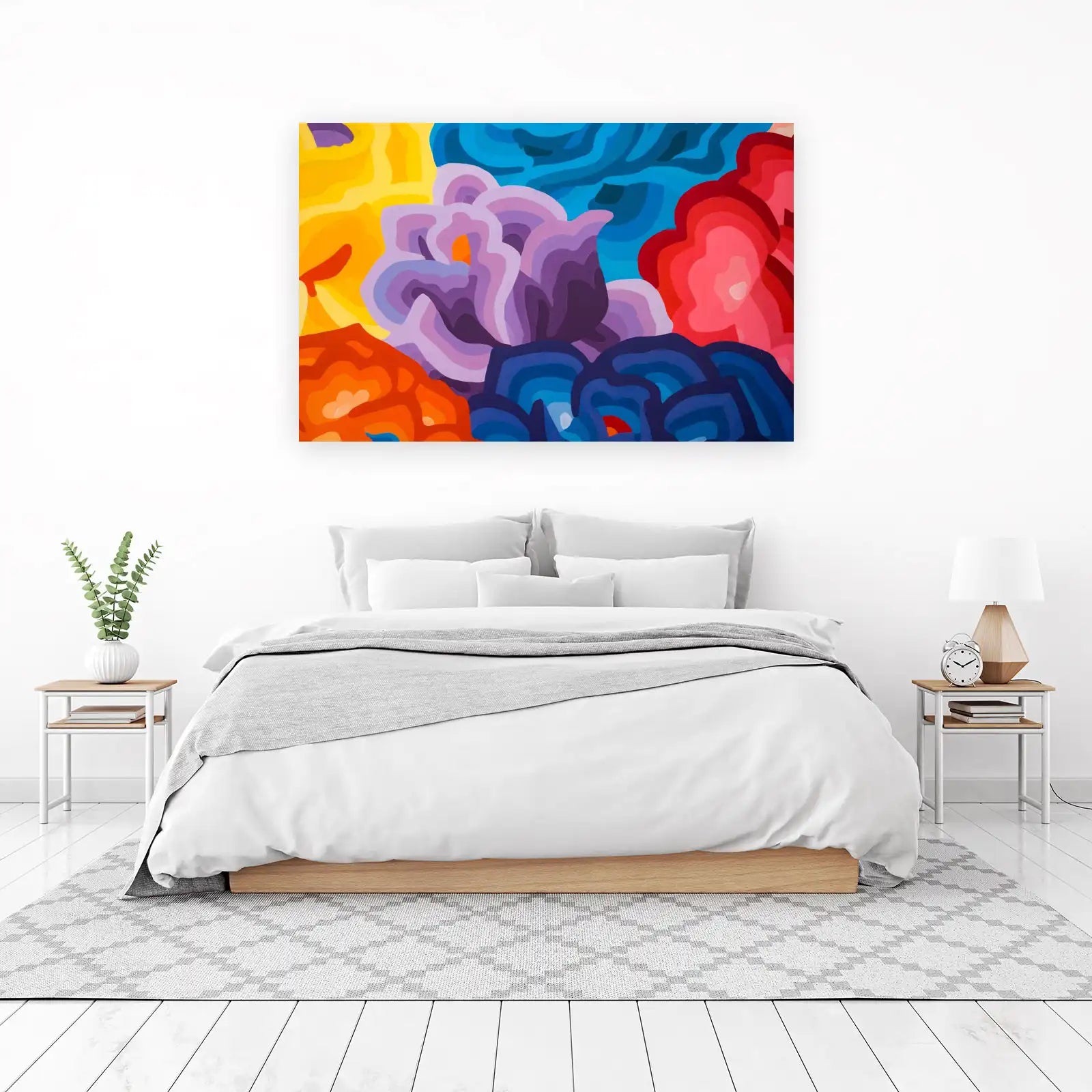 Vibrant Abstract Floral Wall Art