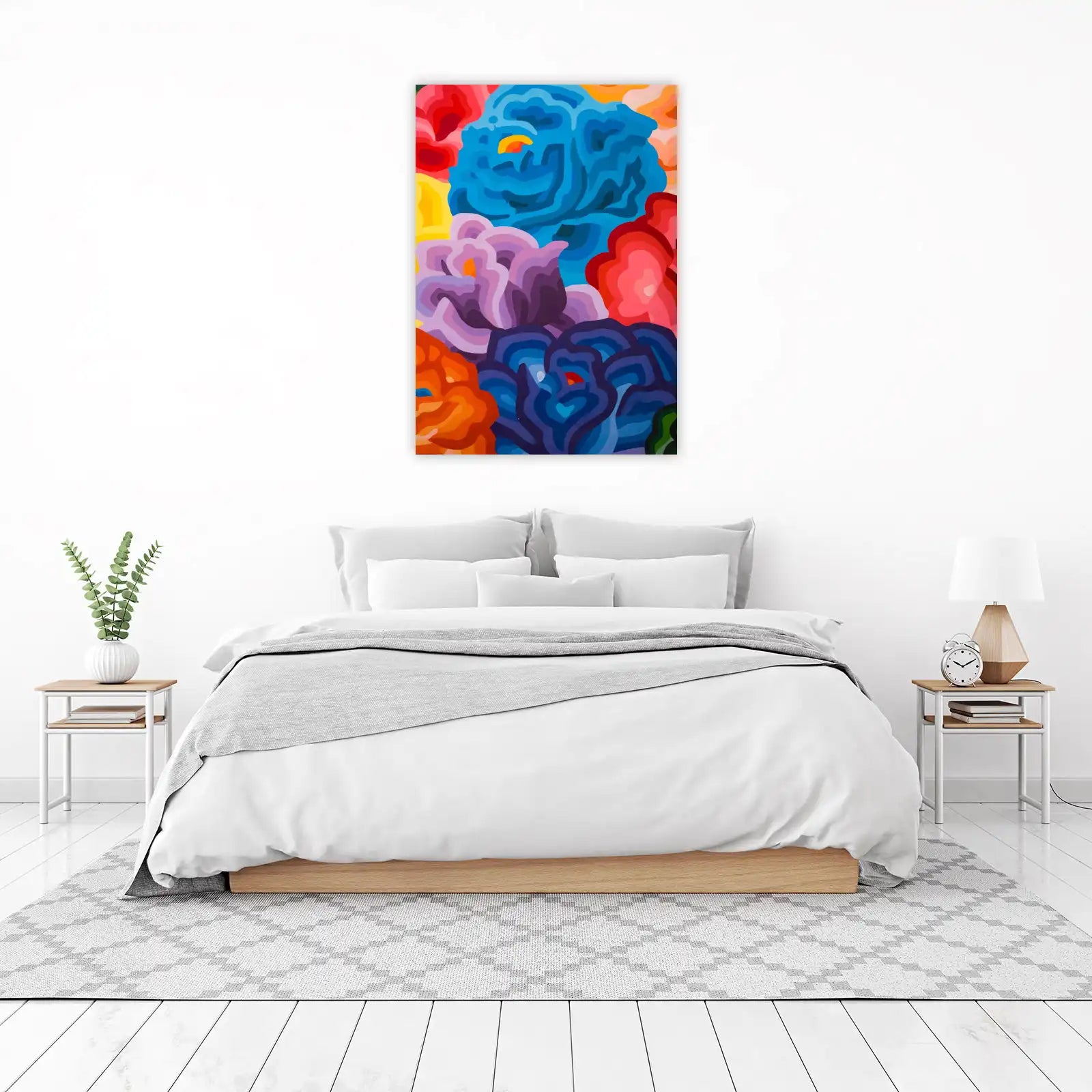 Vibrant Abstract Floral Wall Art