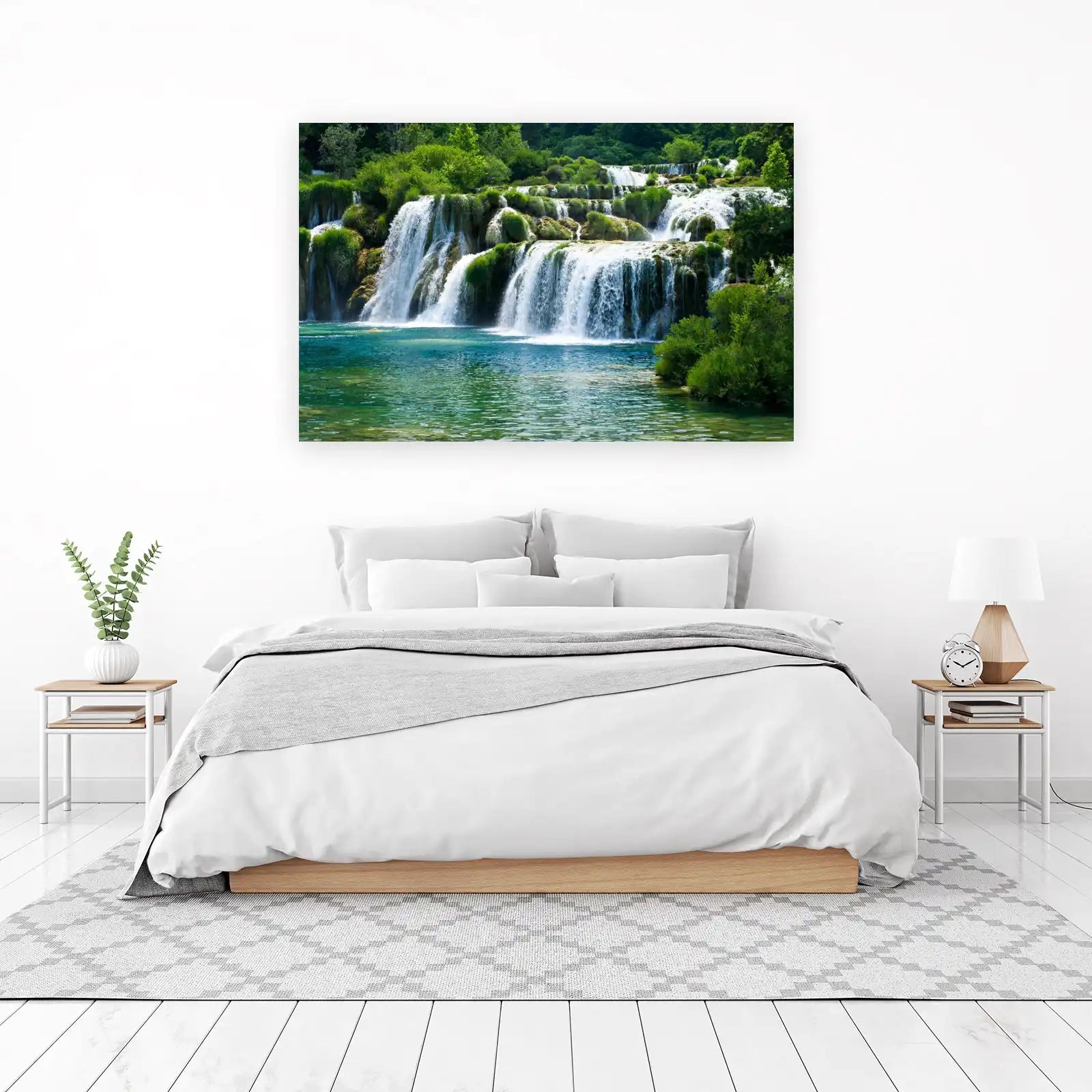 Majestic Waterfall Serenity Landscape Wall Art
