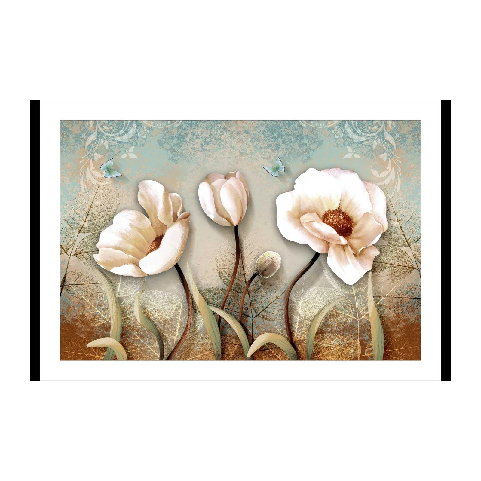 Elegant Floral & Butterfly Wall Art