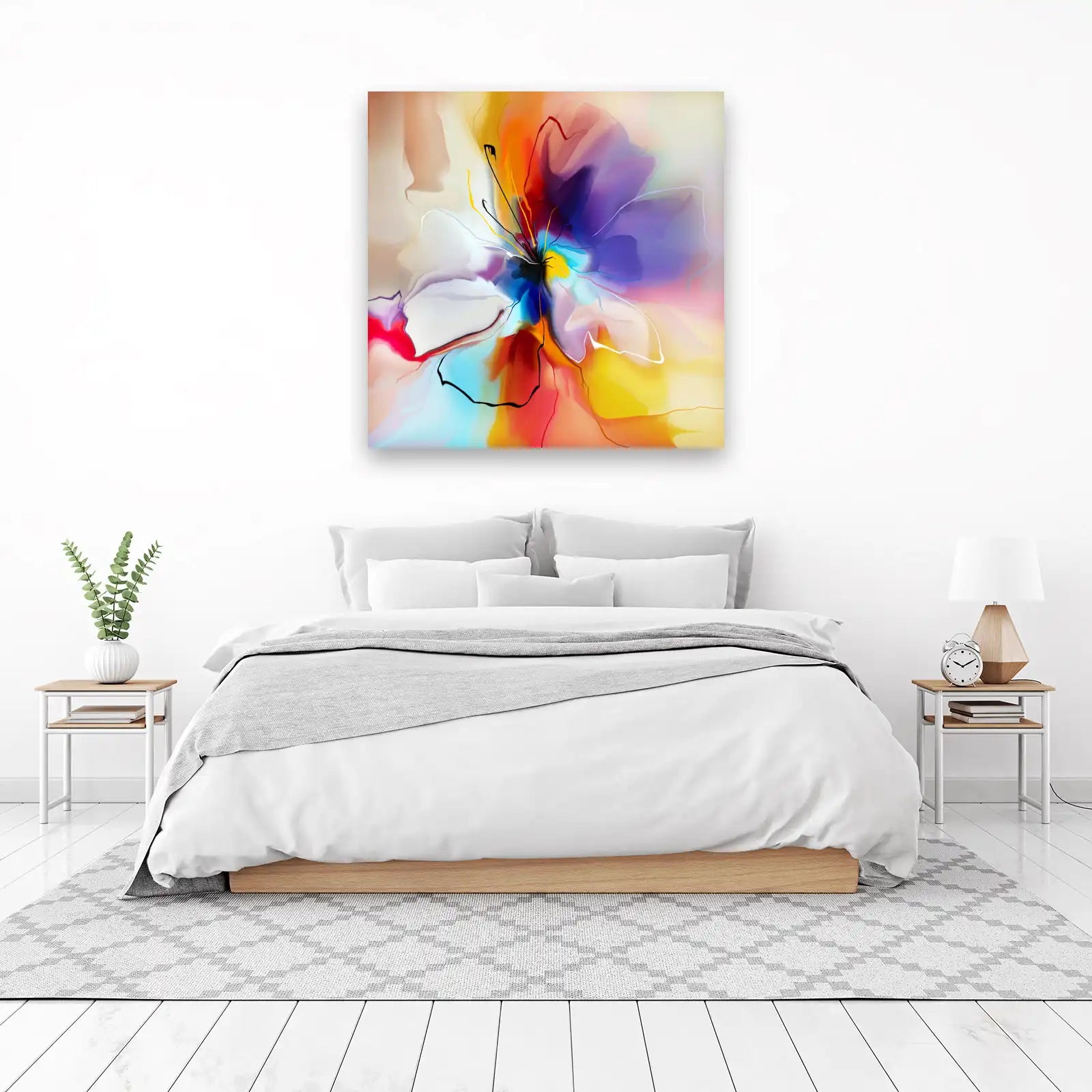 Vibrant Abstract Floral Wall Art