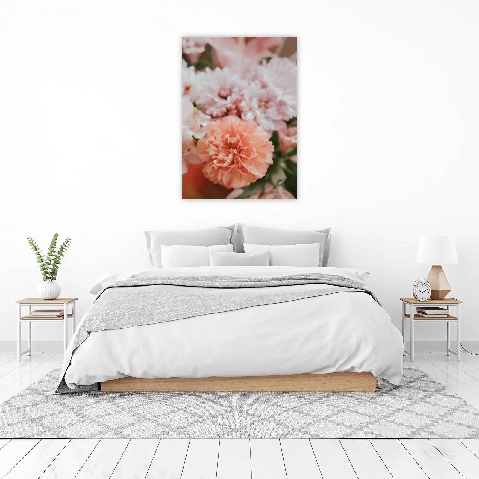 Soft Peach & Pink Floral Dream Wall Art
