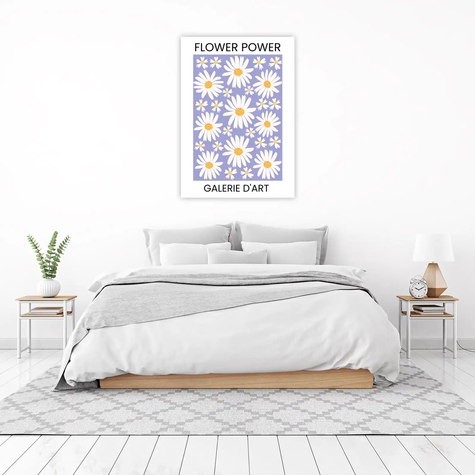 Retro Daisy Flower Power Wall Art