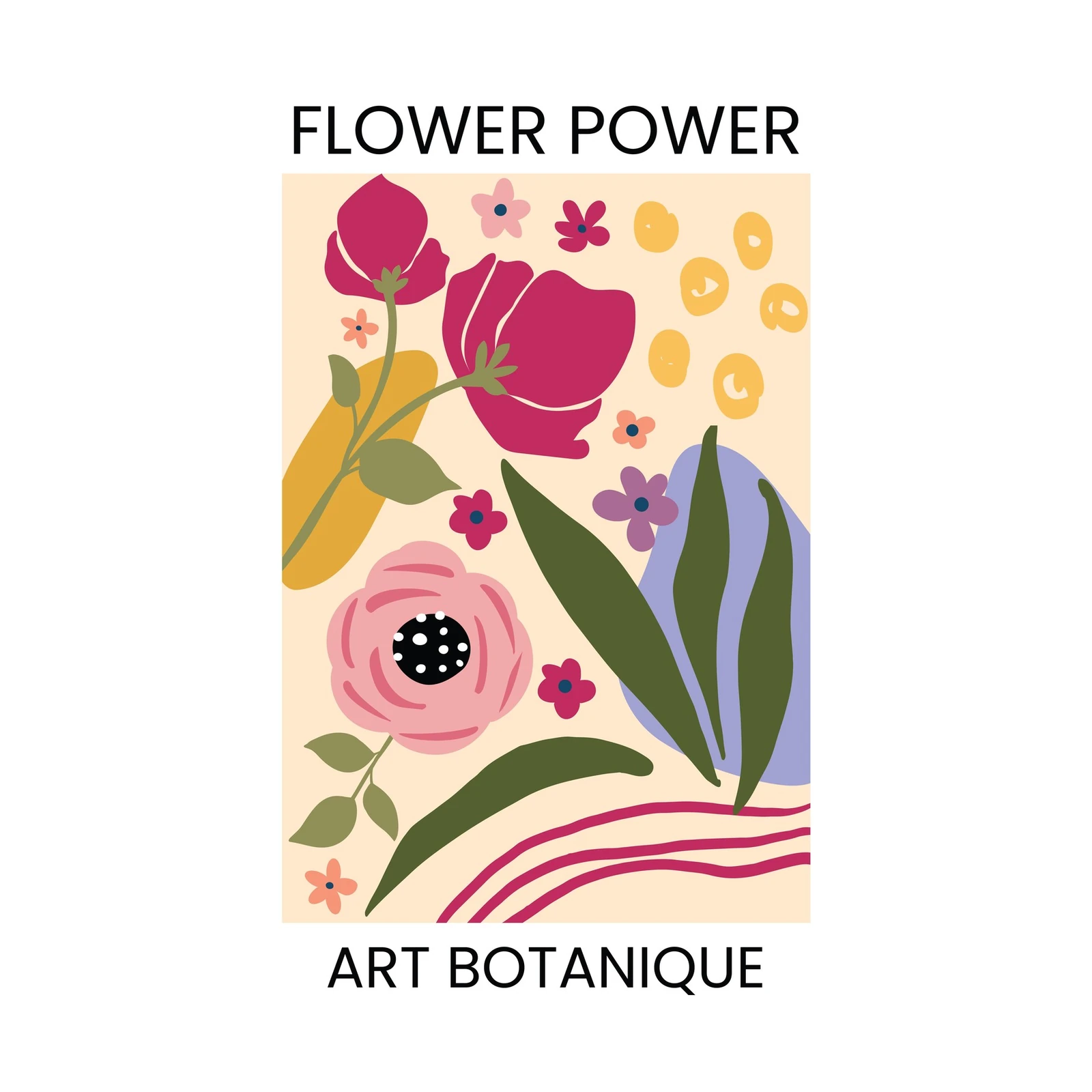 Modern Floral Botanical Art Wall Art