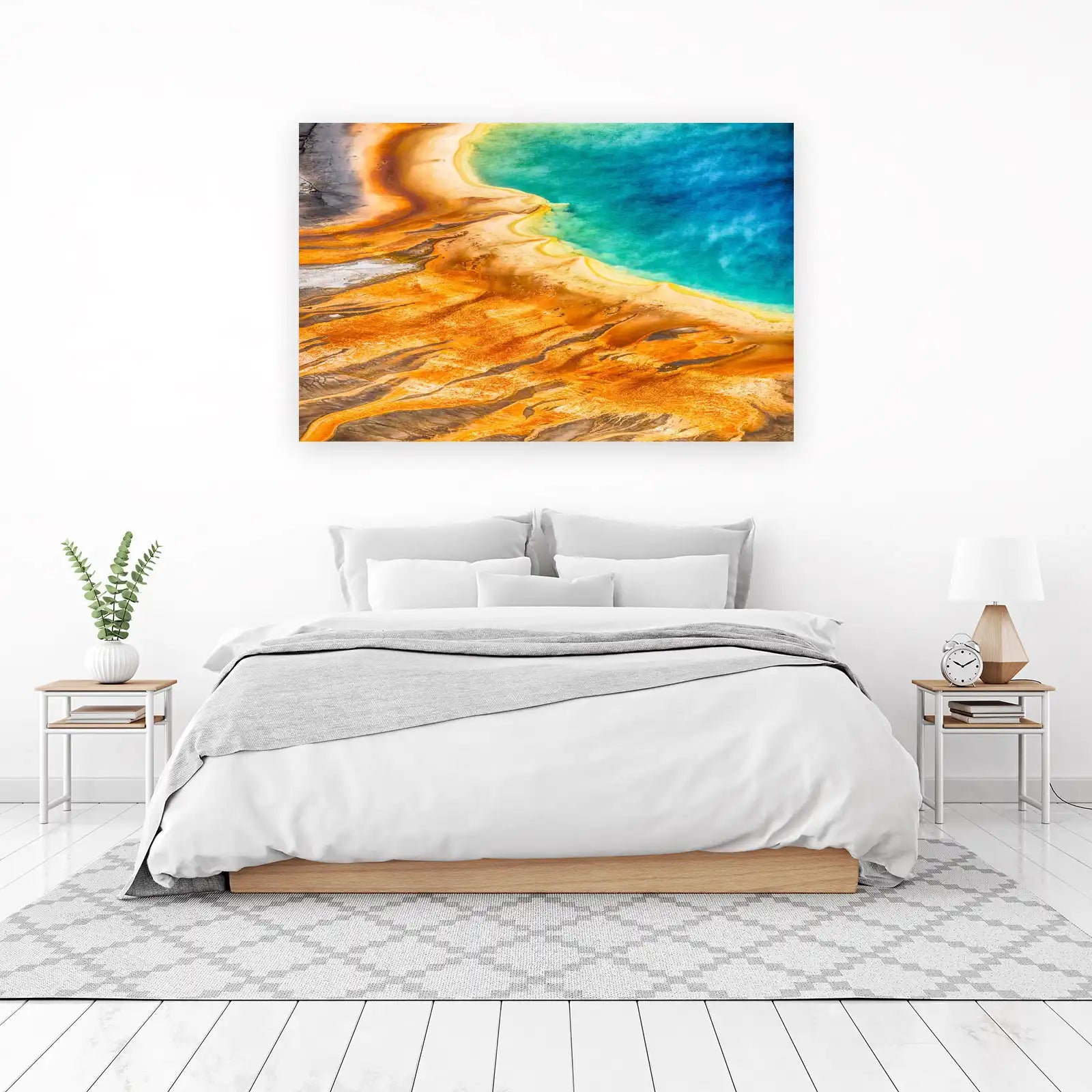 Vibrant Grand Prismatic Spring Aerial Wall Art