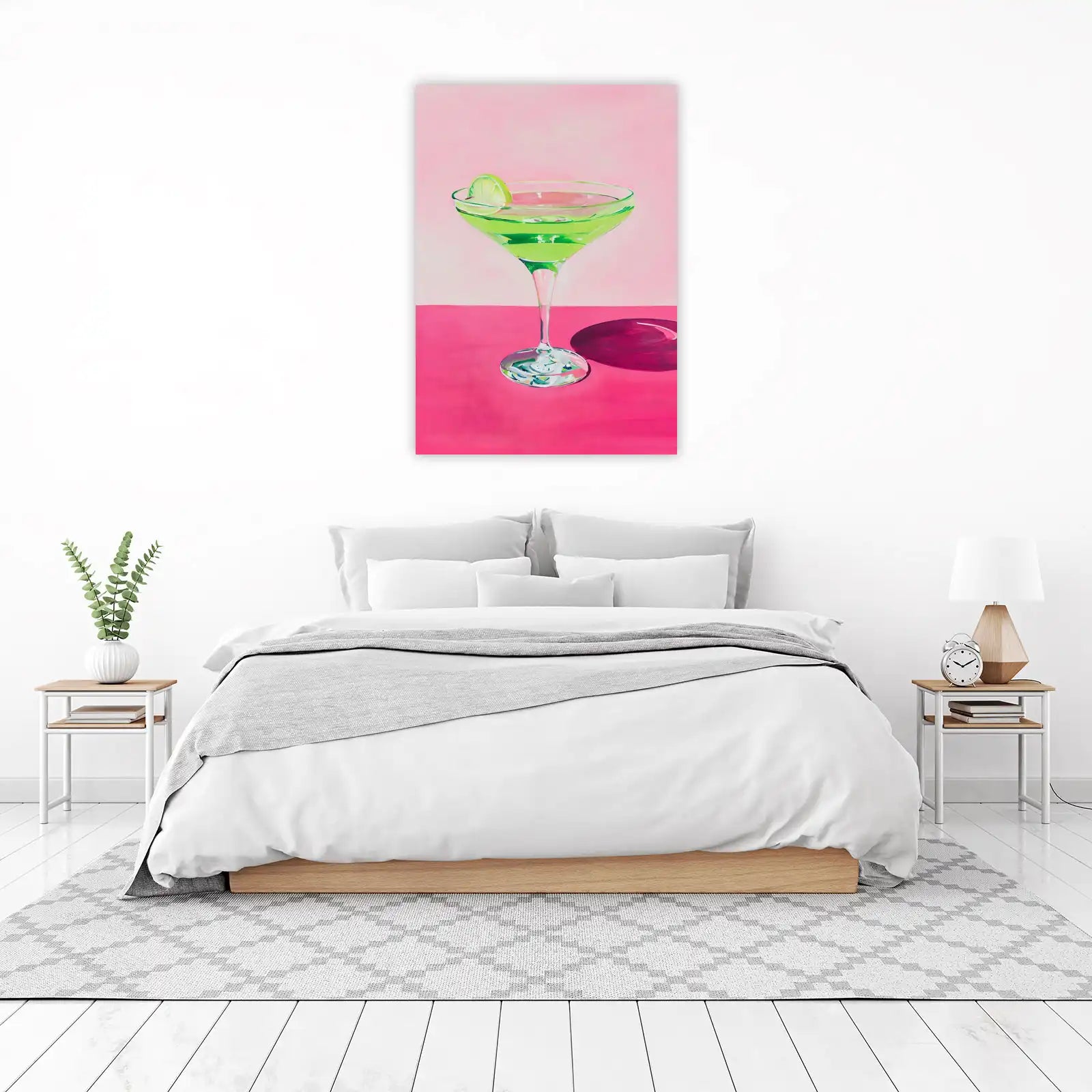 Vibrant Lime Martini Pop Art Wall Art