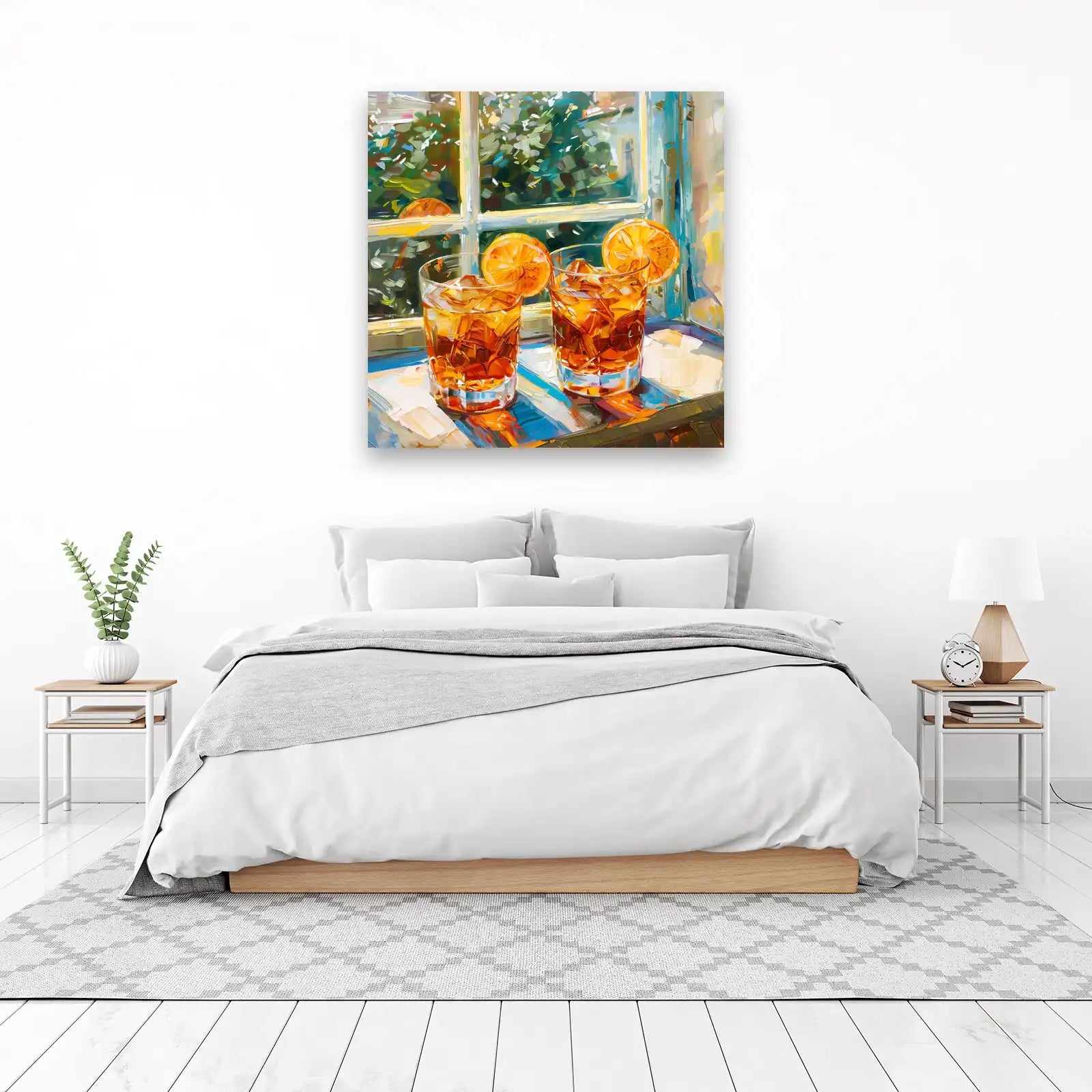 Refreshing Orange Drink Impressionist Wall Art