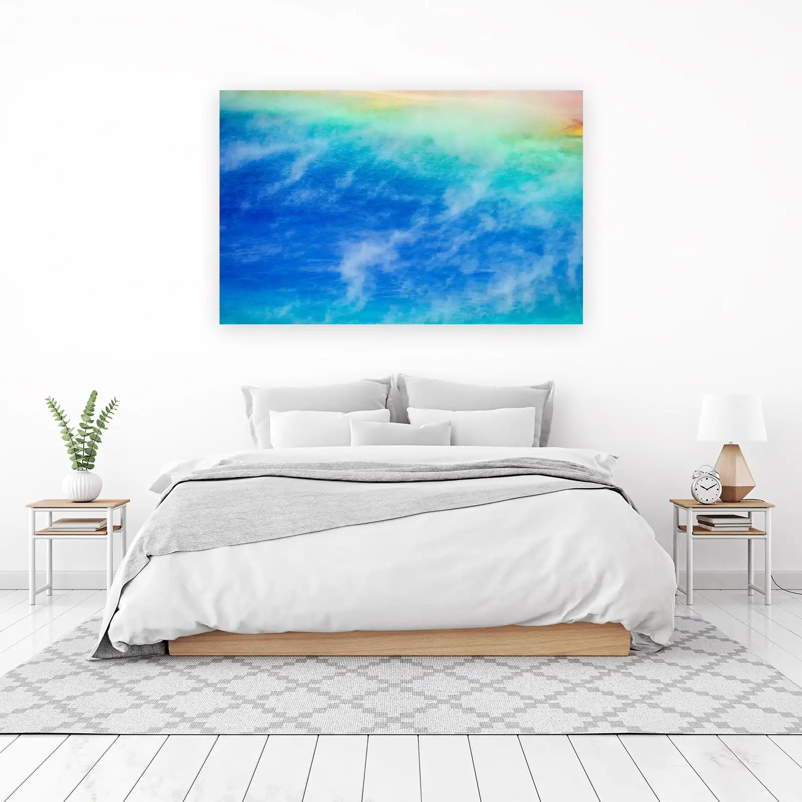 Vibrant Blue Geothermal Pool Wall Art