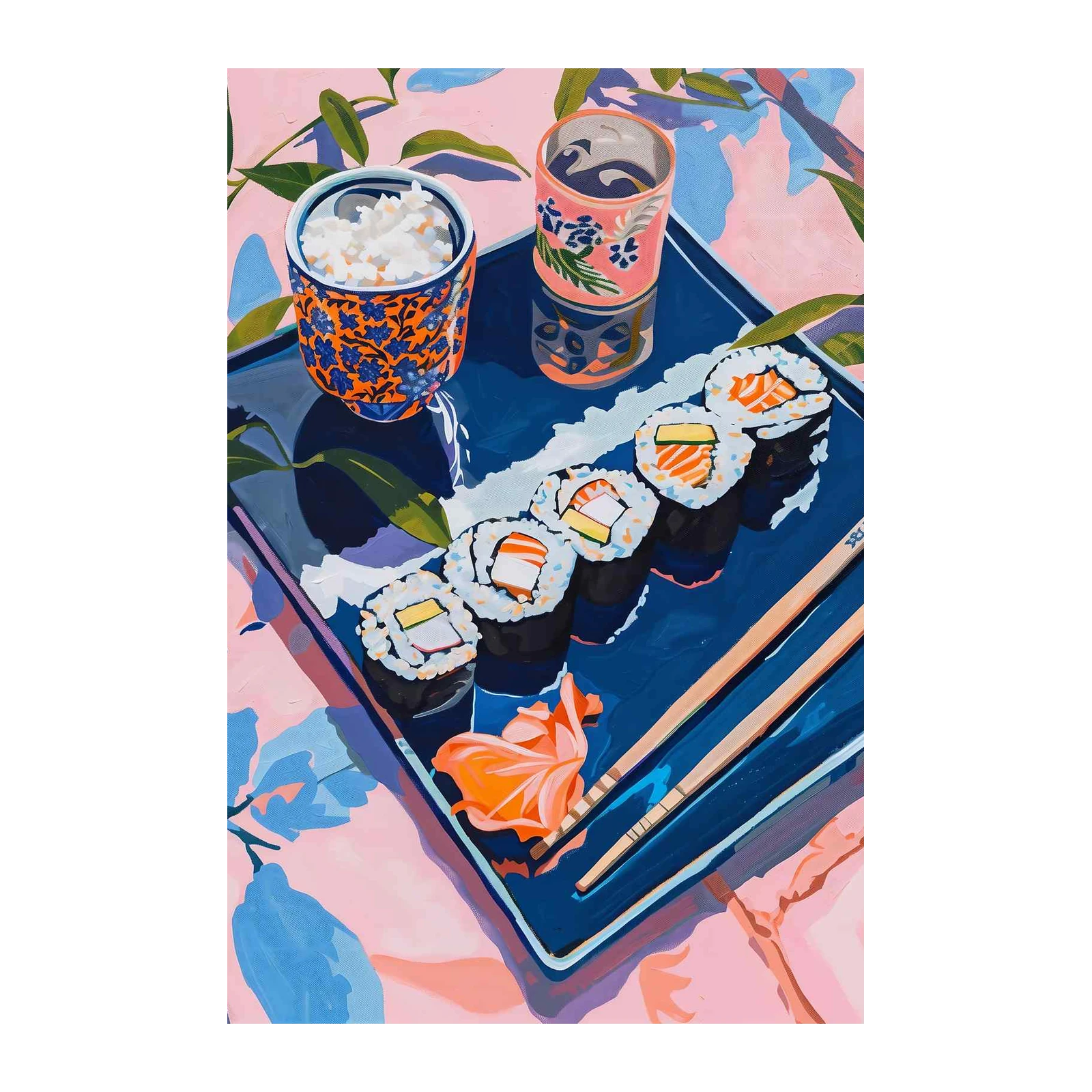 Vibrant Sushi Delight Wall Art