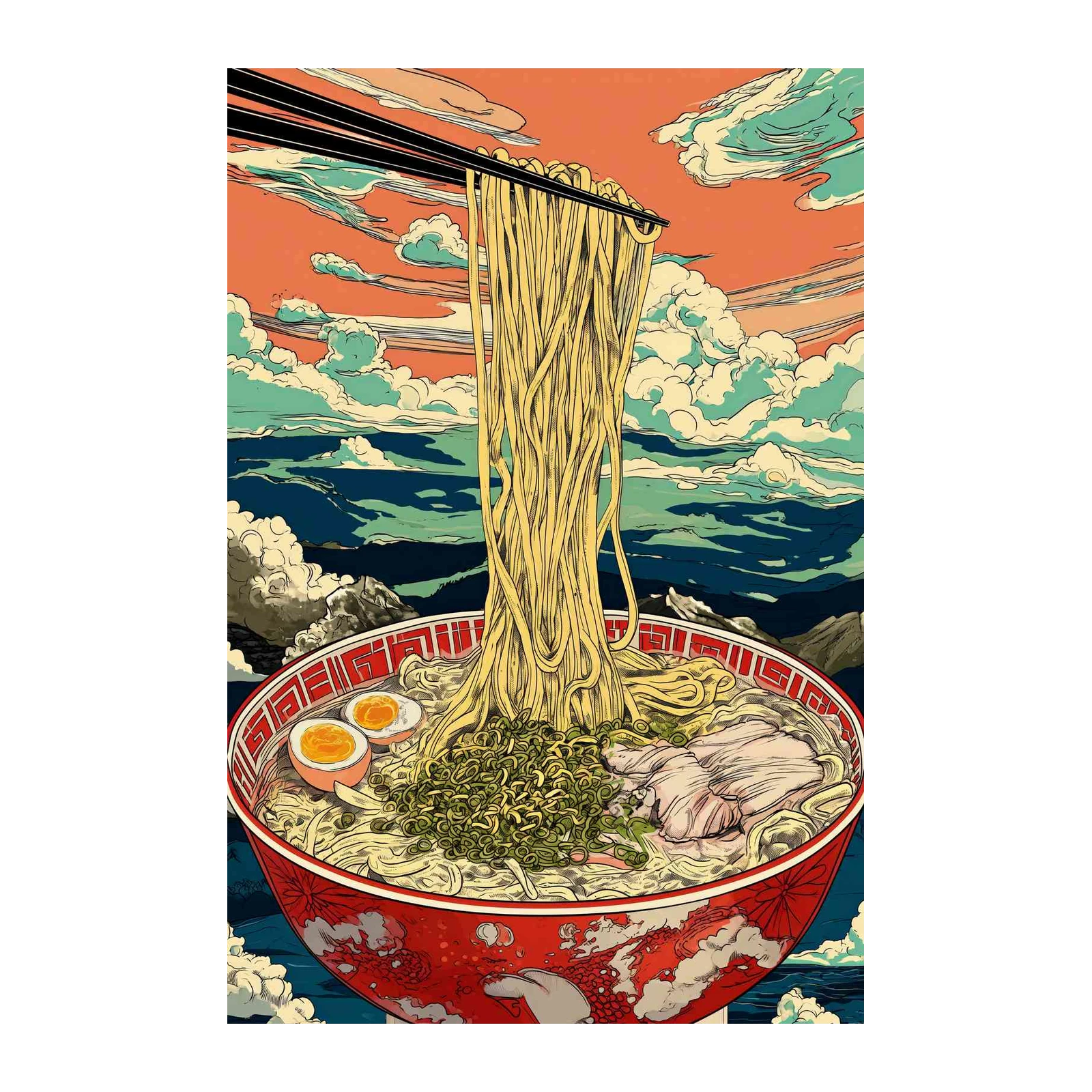 Epic Ramen Sky Landscape Wall Art