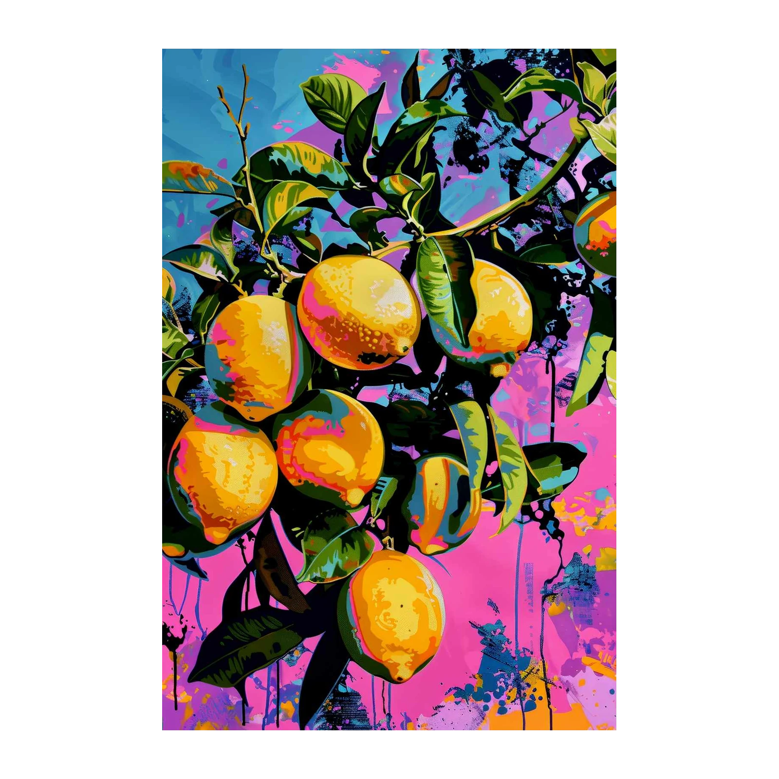 Vibrant Citrus Burst Wall Art