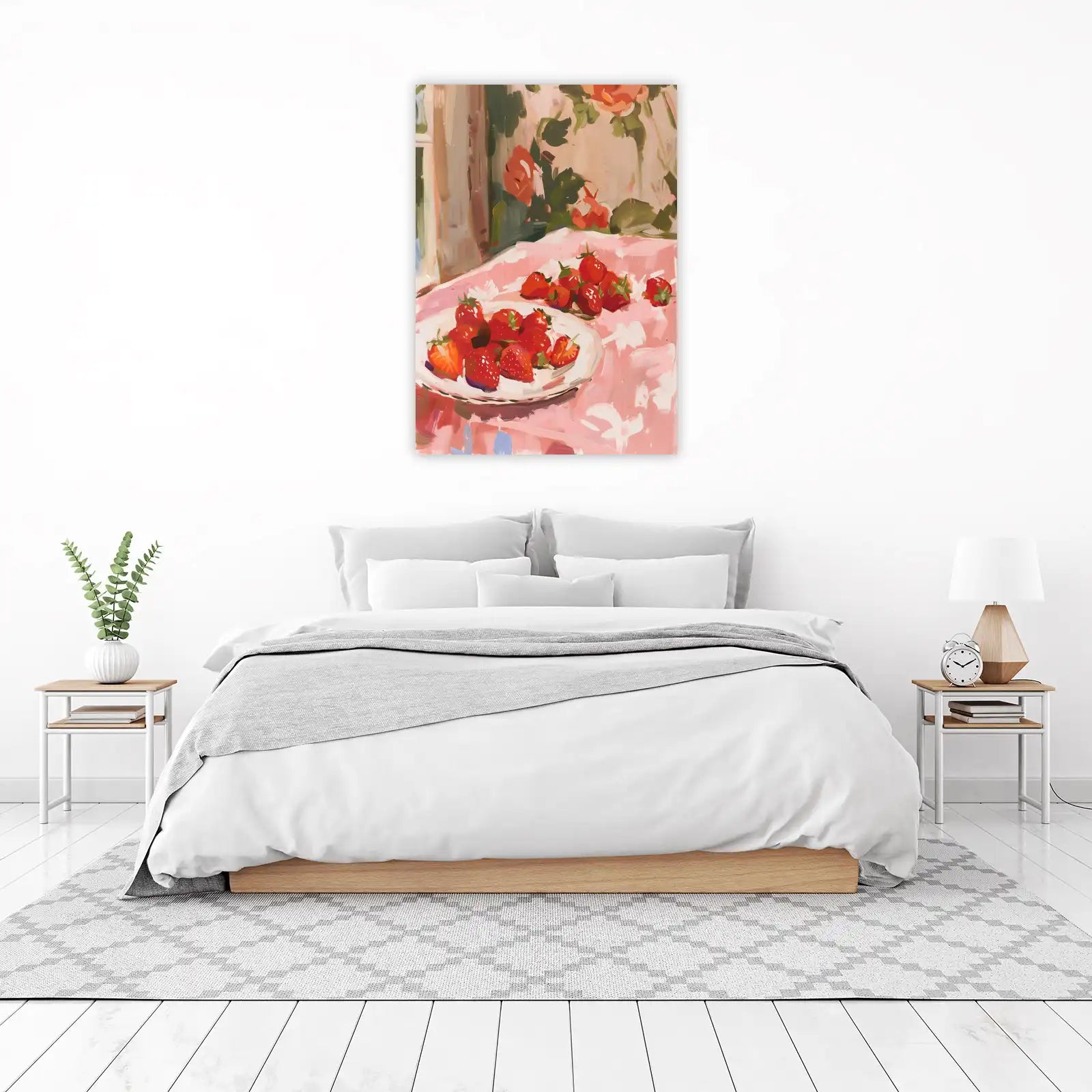 Vibrant Strawberry Still Life Wall Art