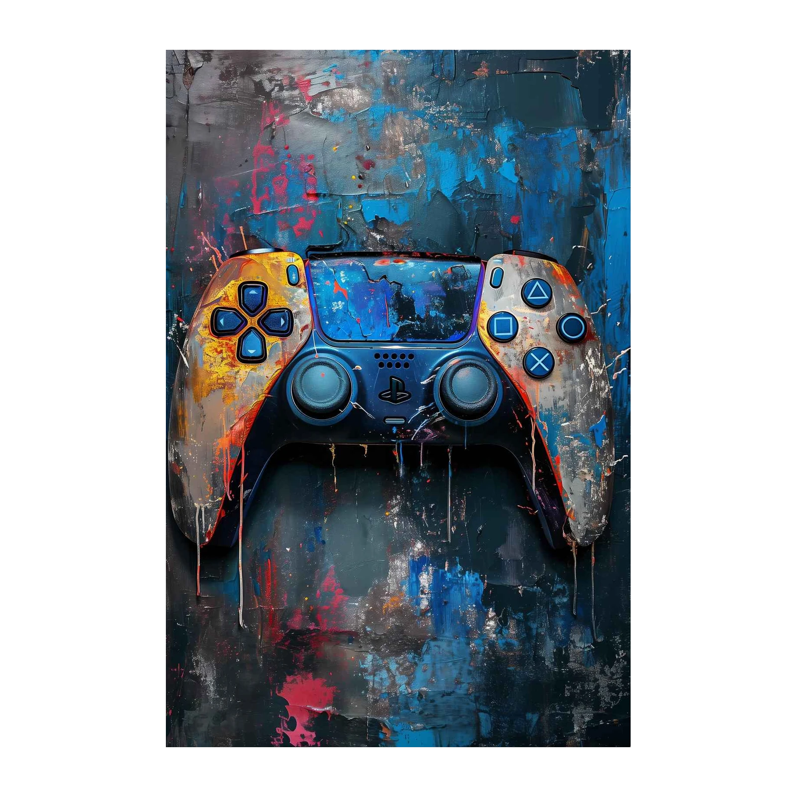 Abstract Game Controller Wall Art