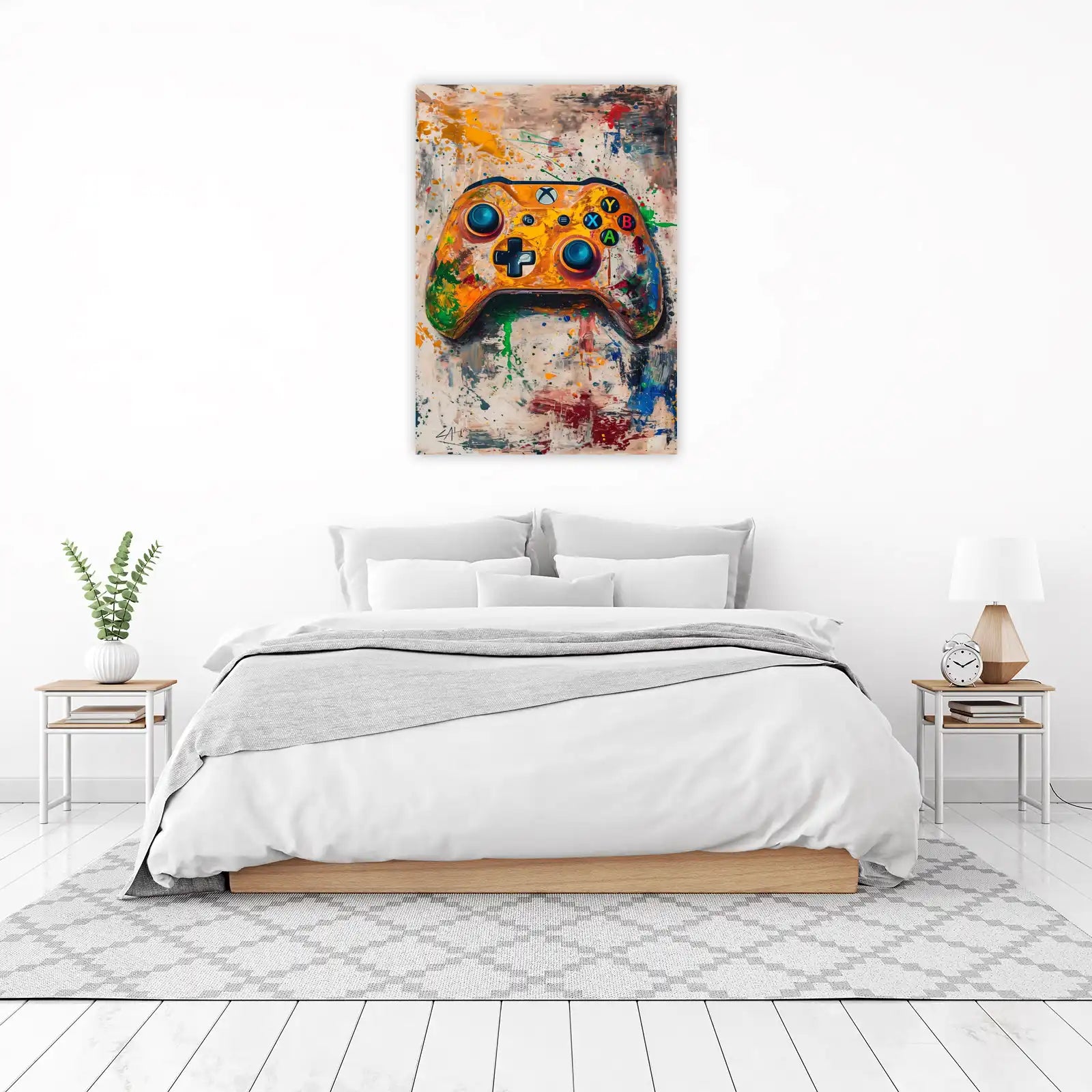 Vibrant Abstract Controller Wall Art