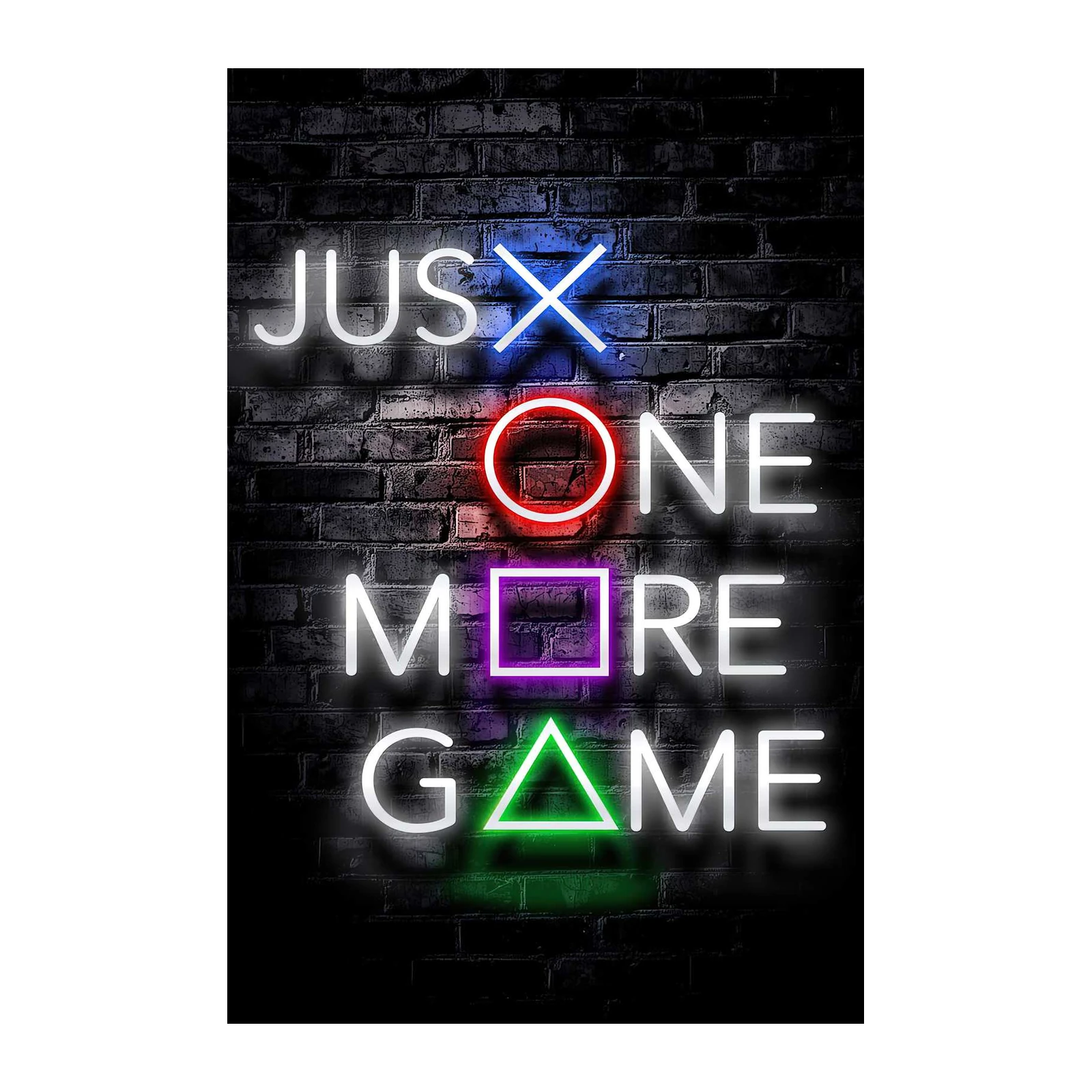 Just One More Game Neon Gamer Wall Art