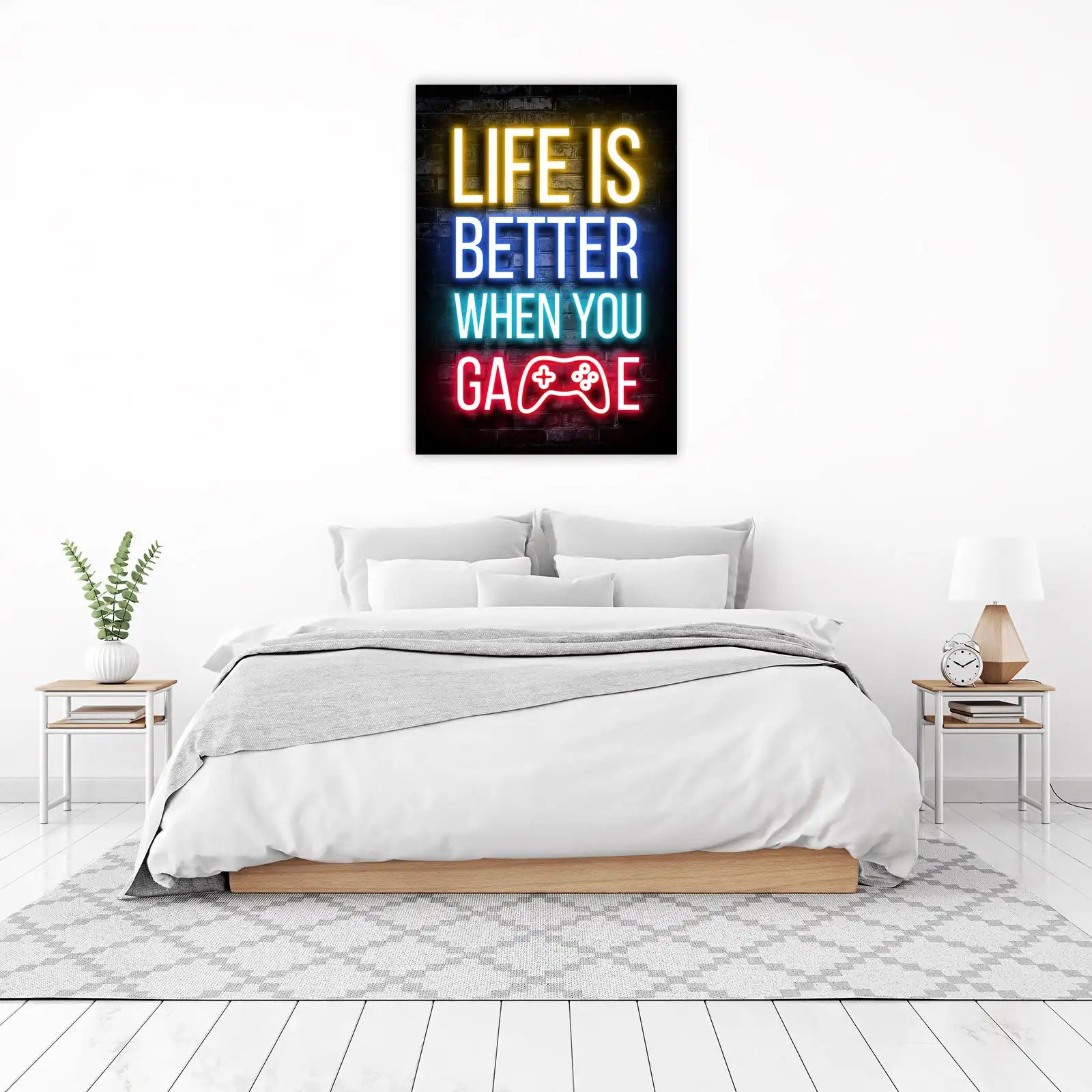 Life is Better Gaming Neon Wall Art Wall Art