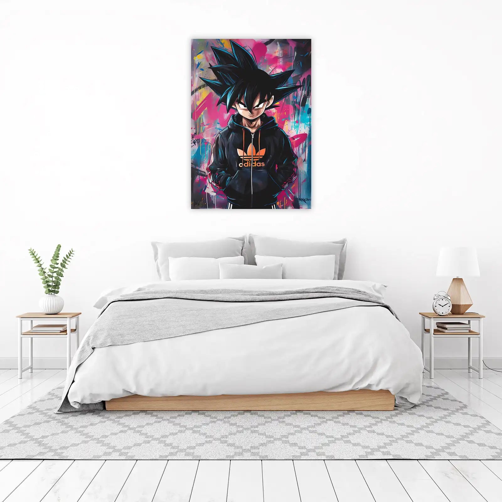 Goku Street Art Hoodie Wall Art