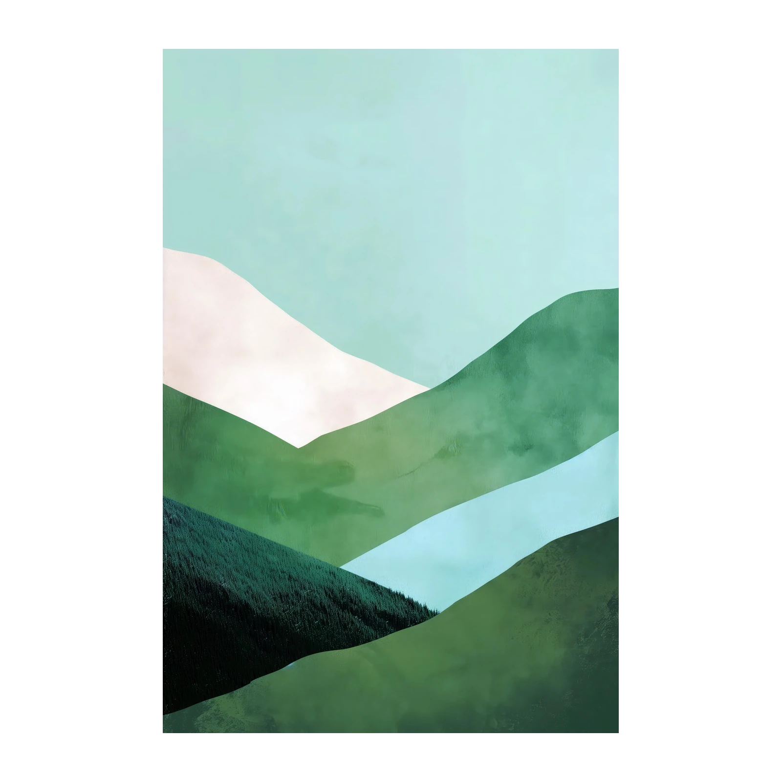Serene Mountain Landscape Wall Art