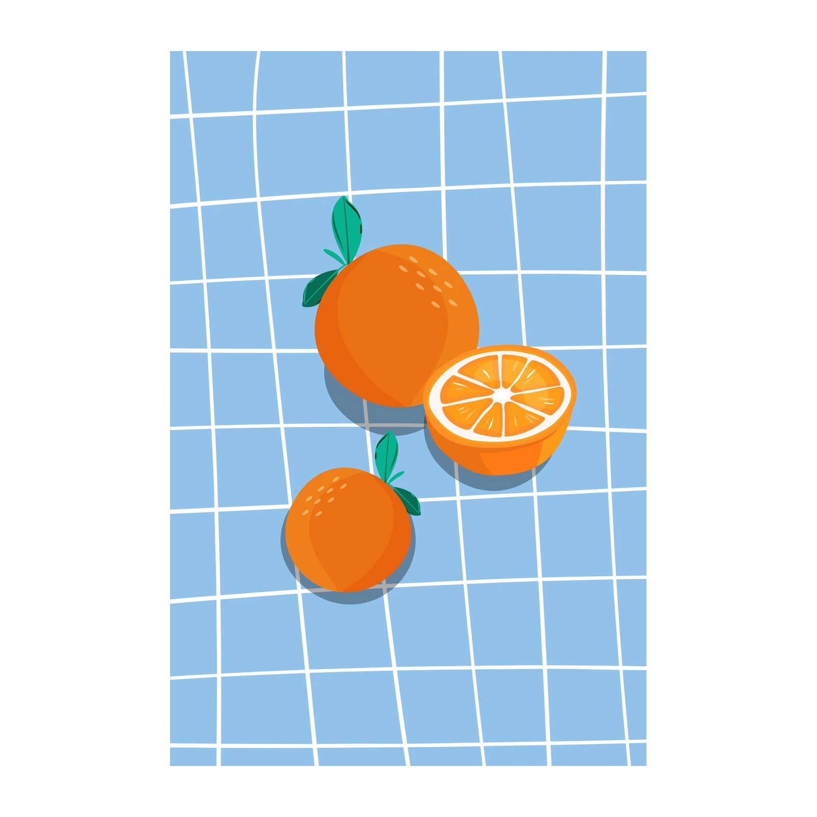 Fresh Orange Vibes Kitchen Wall Art