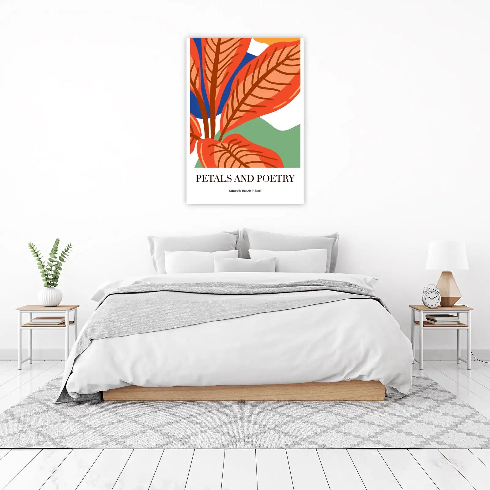 Abstract Botanical Leaves Wall Art for Modern Home