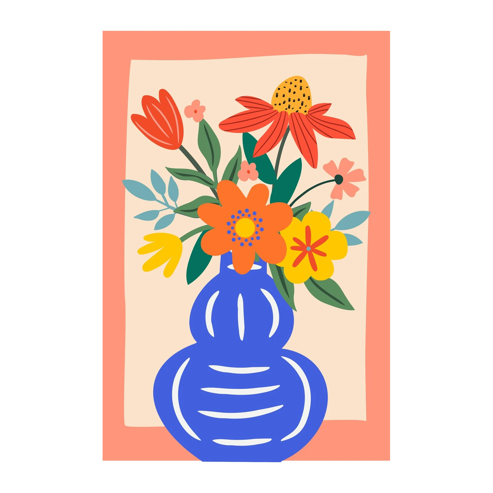 Vibrant Floral Still Life Wall Art