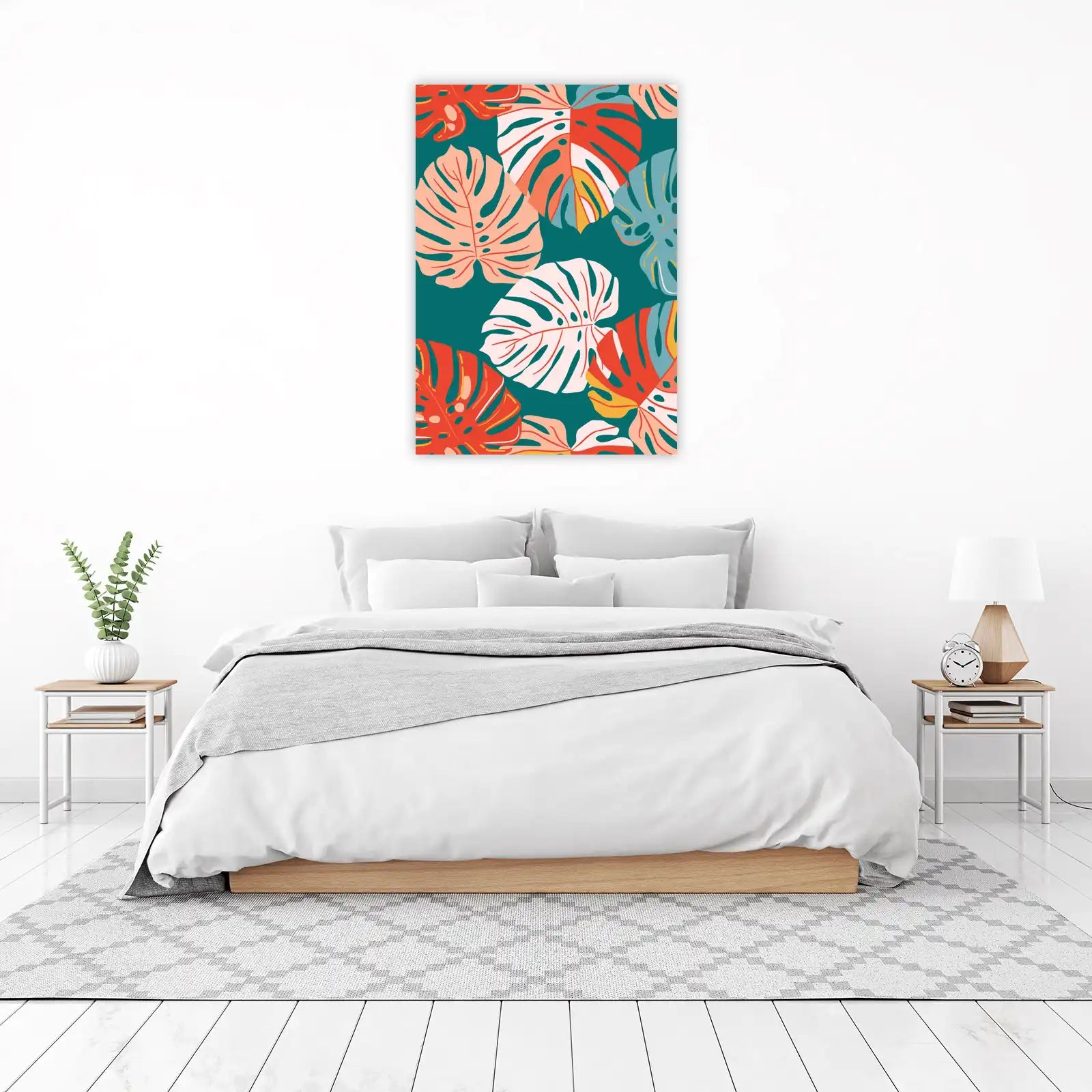 Vibrant Tropical Leaf Pattern Wall Art