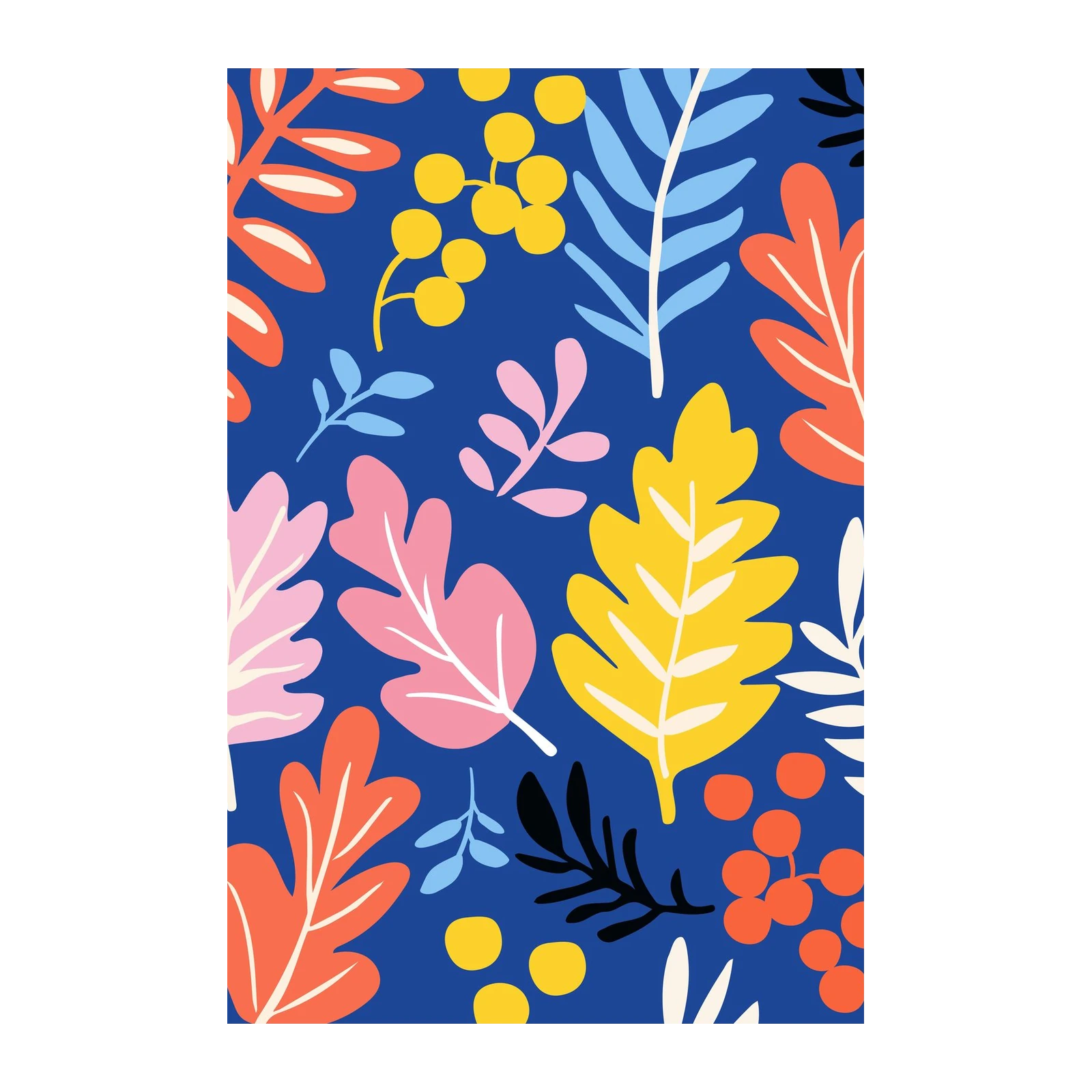 Vibrant Floral Abstract Botanical Wall Art