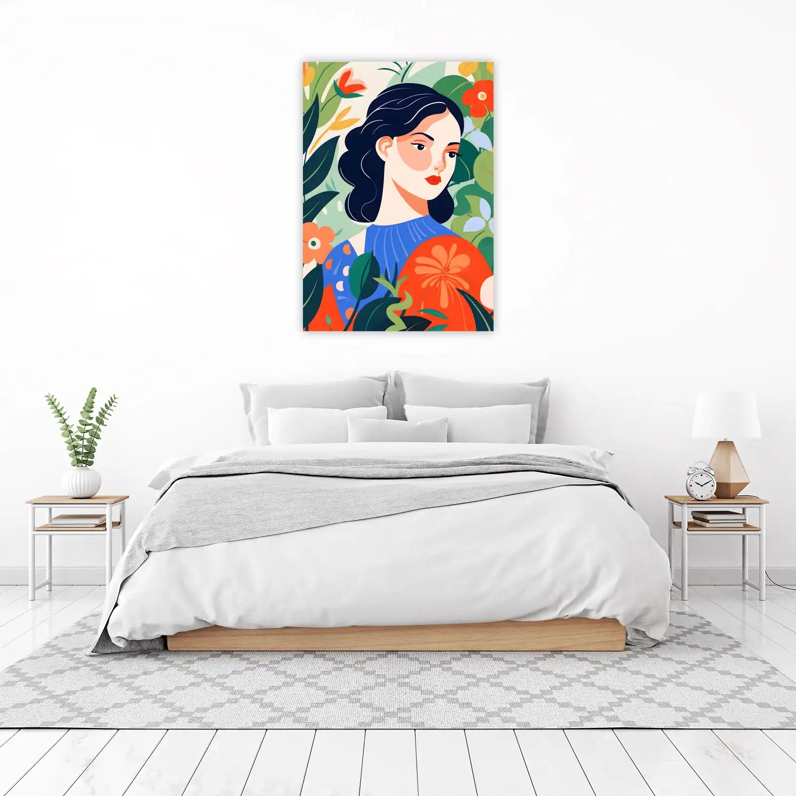 Vibrant Tropical Woman Art Wall Art