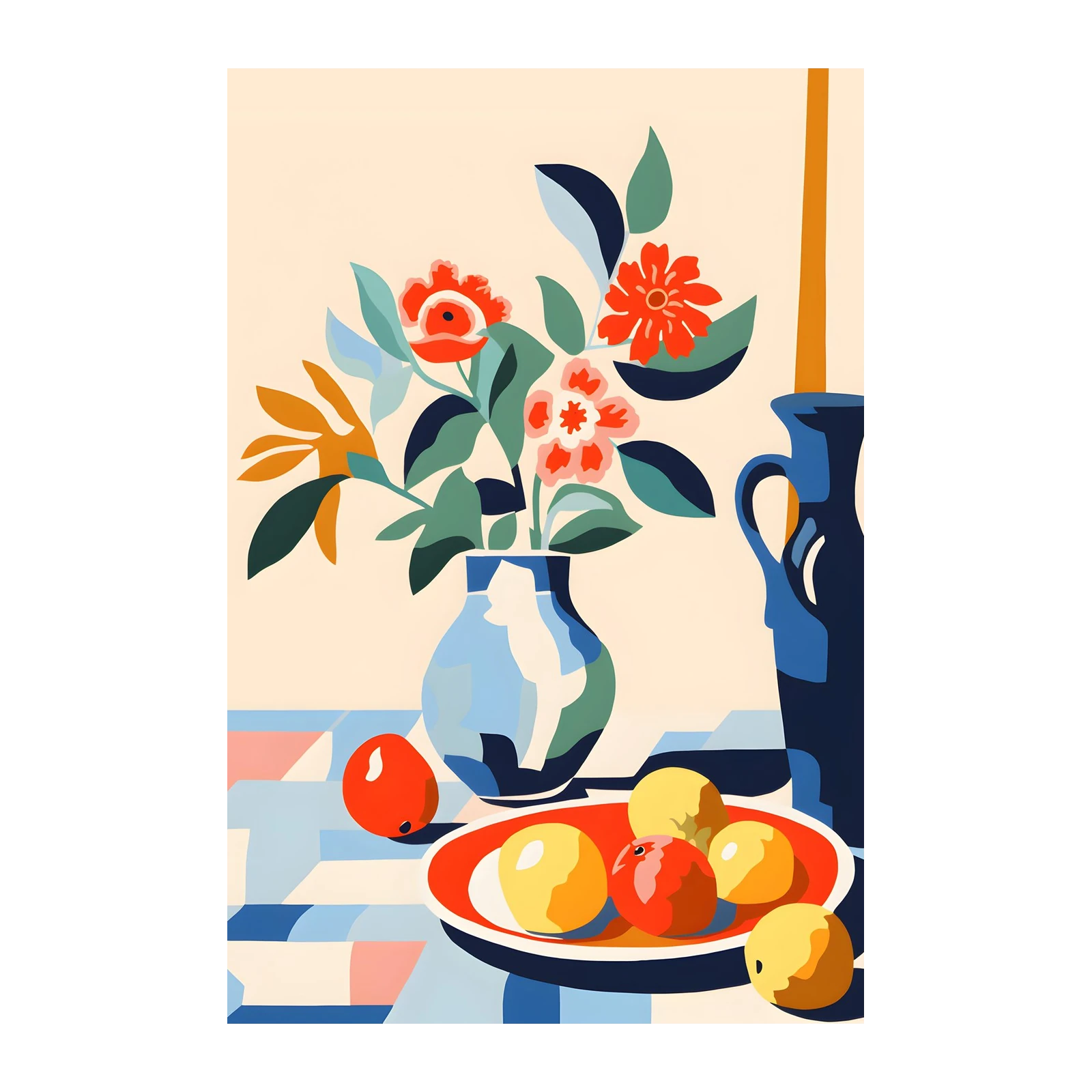 Vibrant Floral Still Life Wall Art