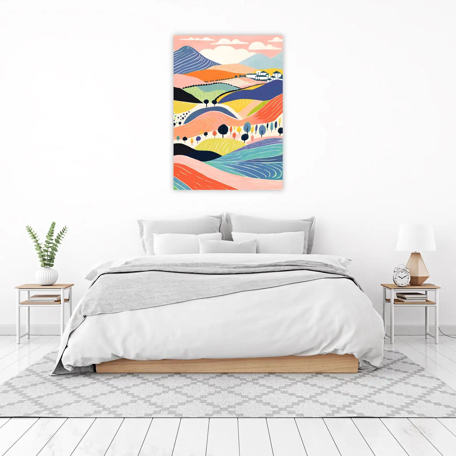 Vibrant Abstract Landscape Wall Art