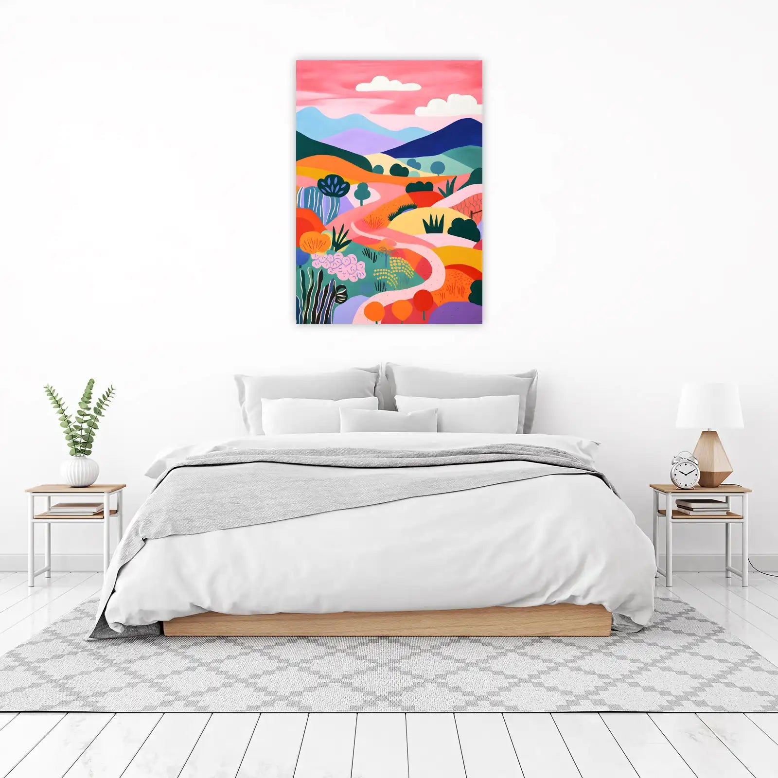 Vibrant Hillside Landscape Wall Art