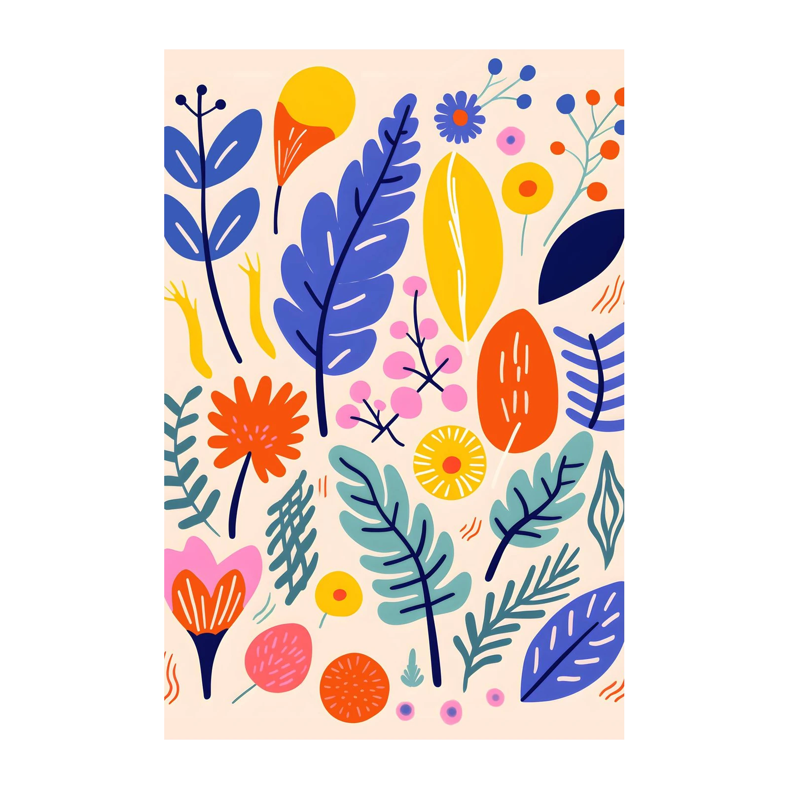Vibrant Floral Art Wall Art