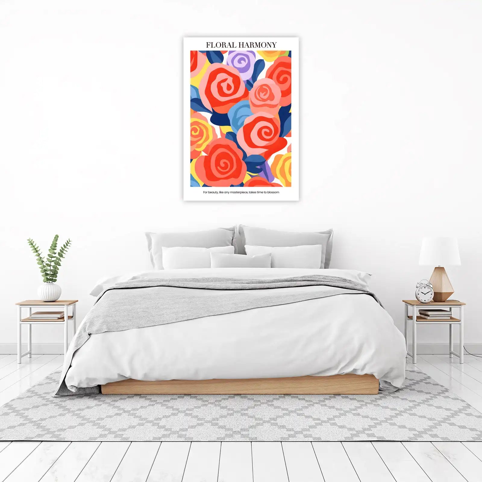 Vibrant Floral Harmony Wall Art Wall Art