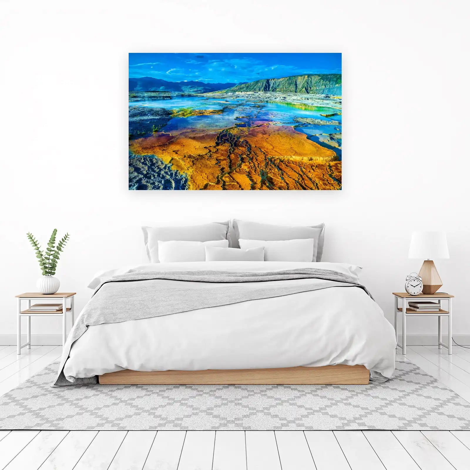 Vibrant Yellowstone Terraces Wall Art